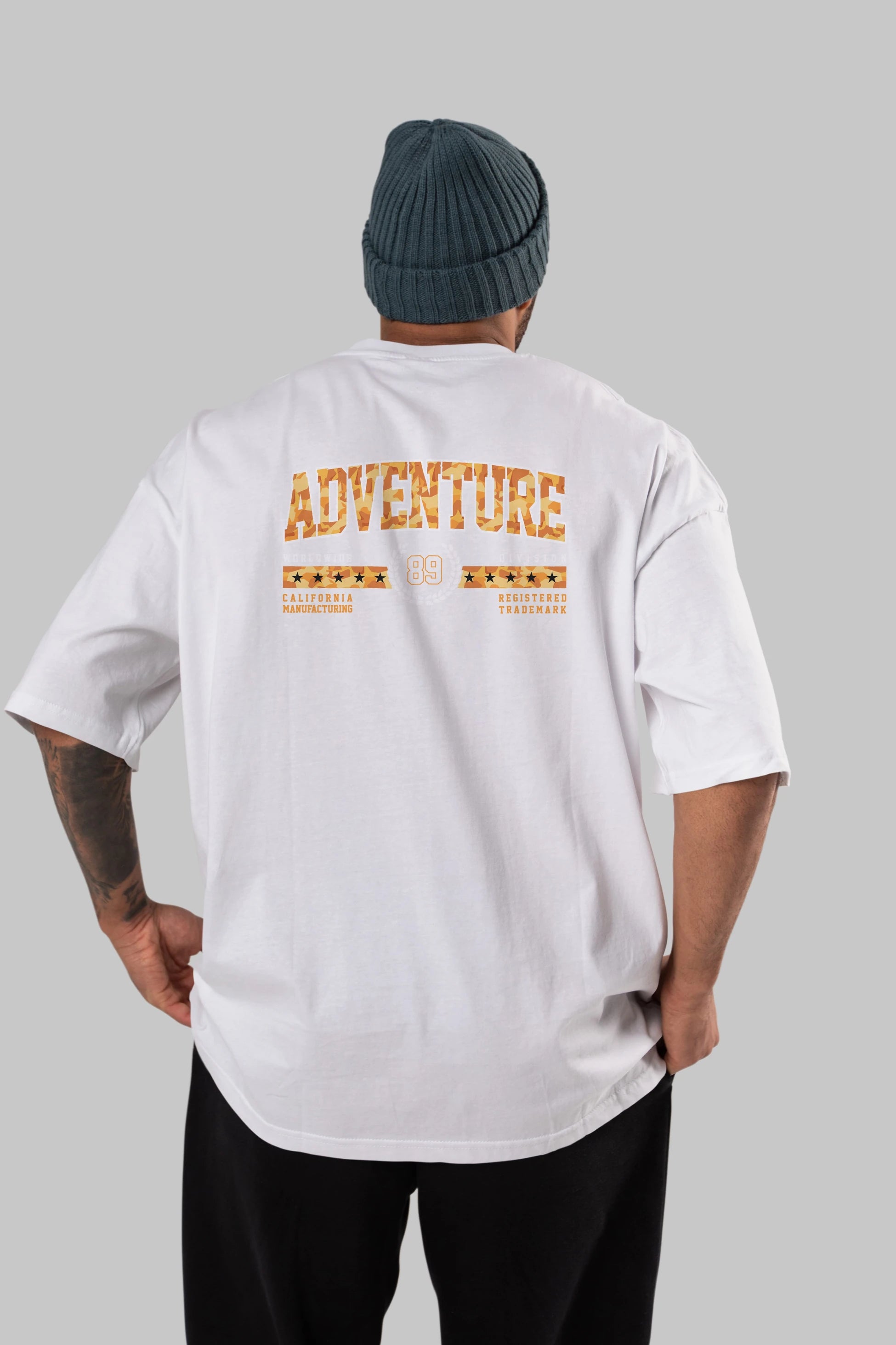 Adventure Arka Baskılı Oversize t-shirt Erkek Kadın Unisex