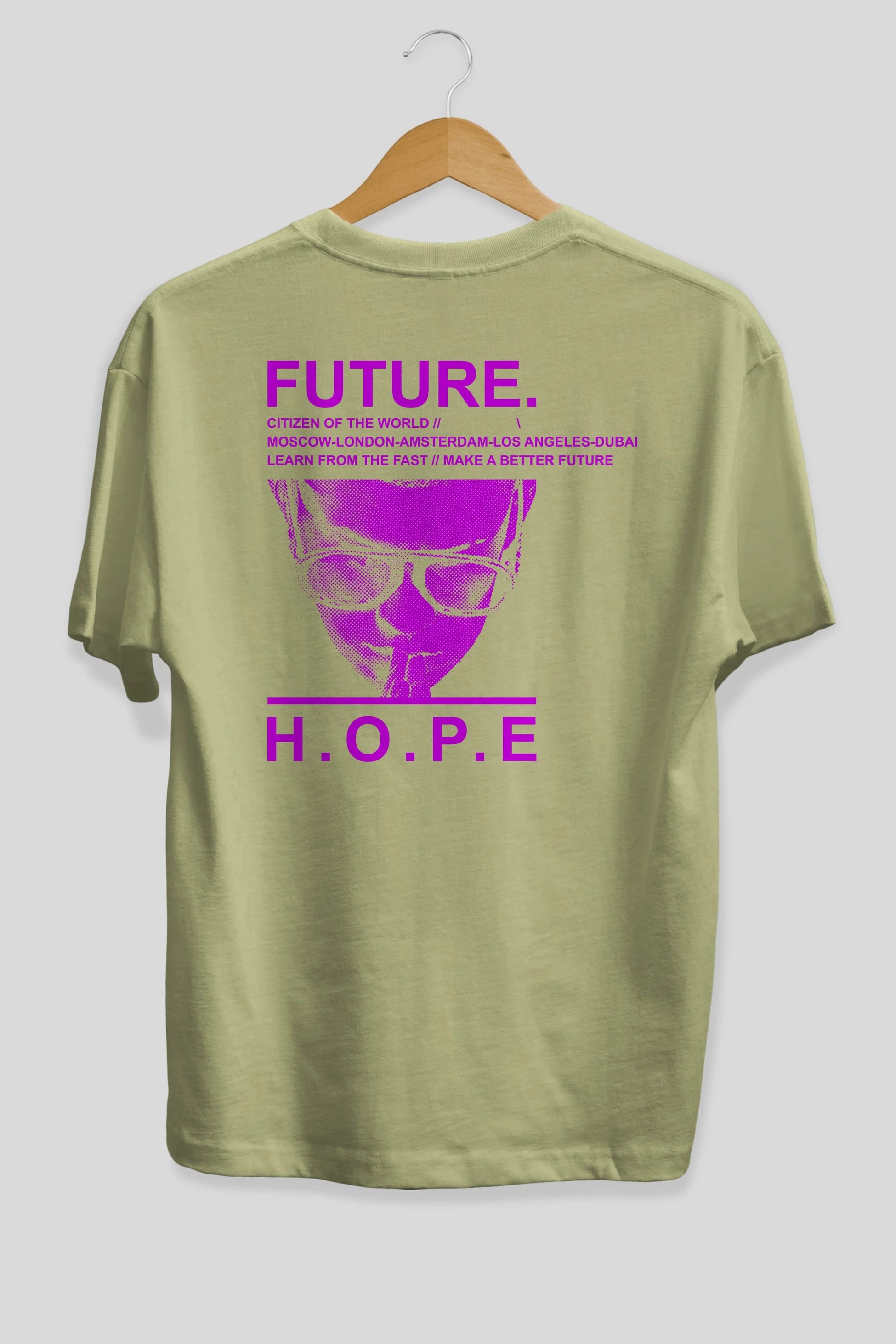 Future Hope Arka Baskılı Oversize t-shirt Erkek Kadın Unisex
