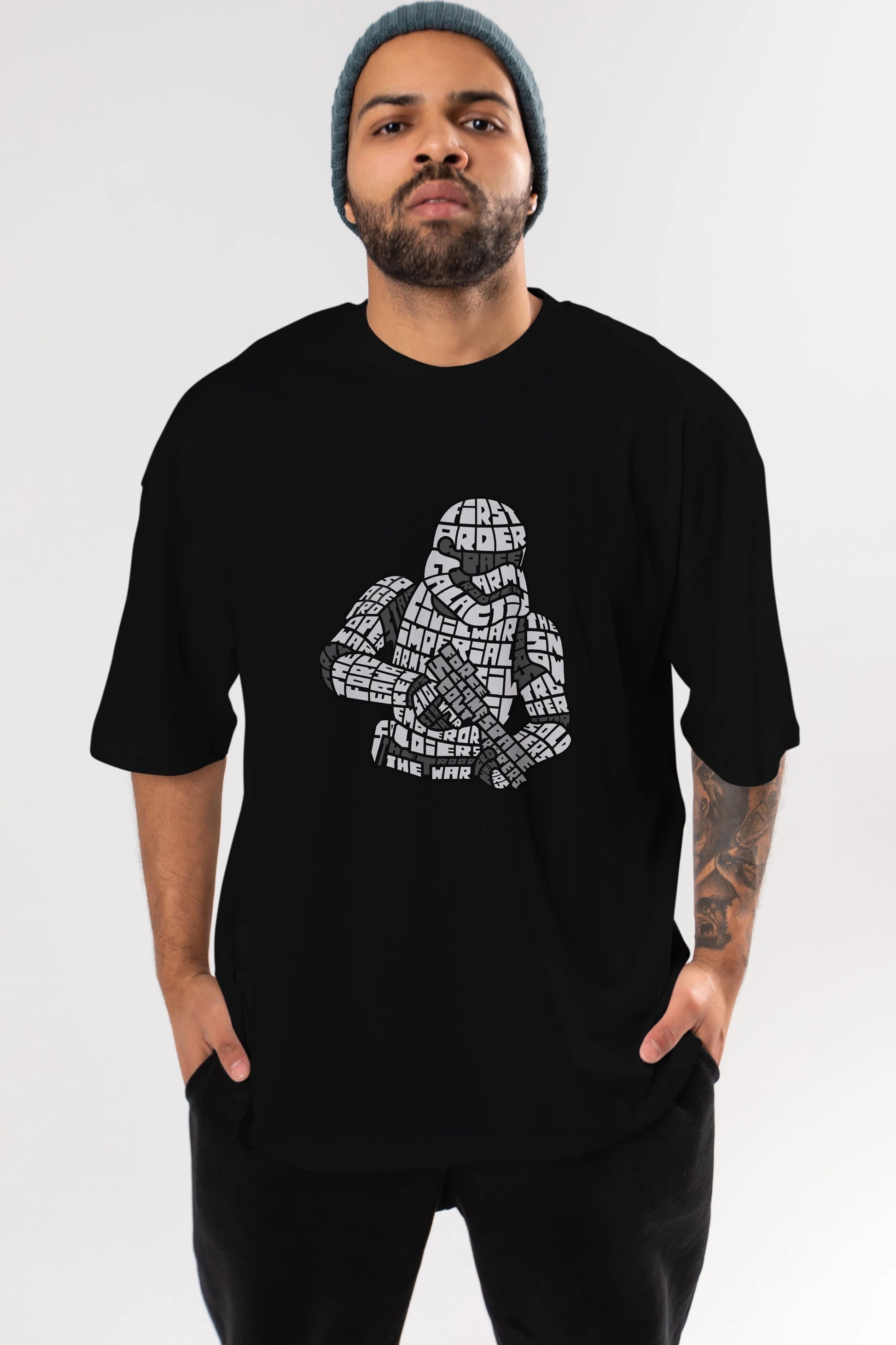 First Order Ön Baskılı Oversize t-shirt %100 pamuk Erkek Kadın Unisex