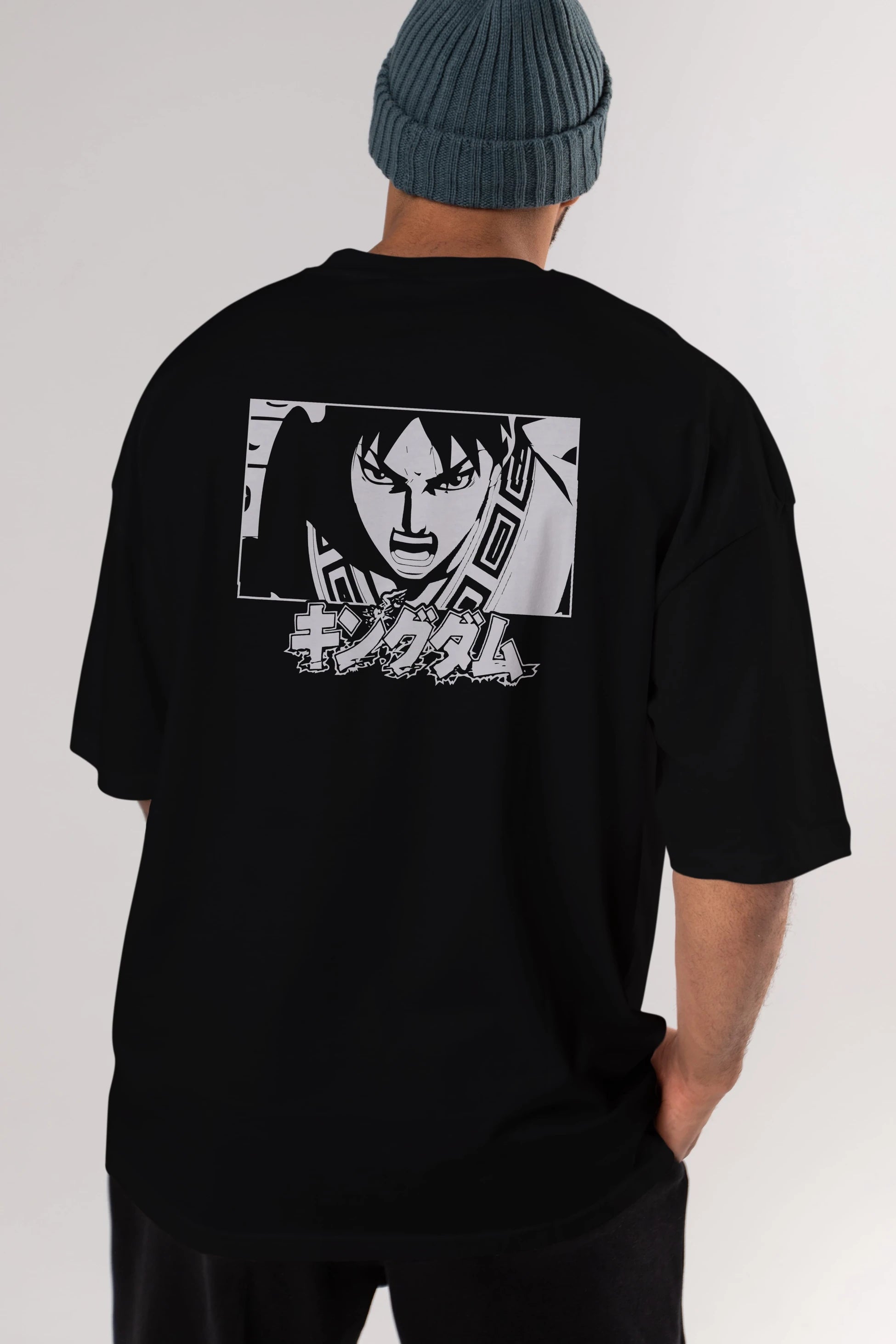 Xin 1 Anime Arka Baskılı Oversize t-shirt Erkek Kadın Unisex
