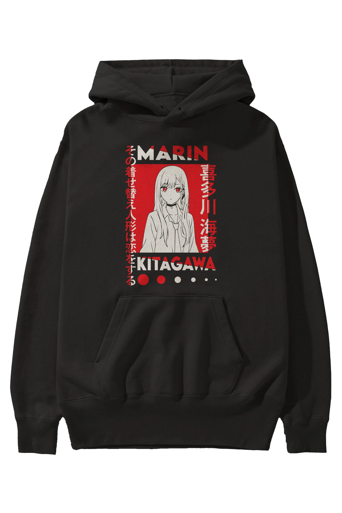 MARIN KITAGAWA Anime Ön Baskılı Hoodie Oversize Kapüşonlu Sweatshirt Erkek Kadın Unisex