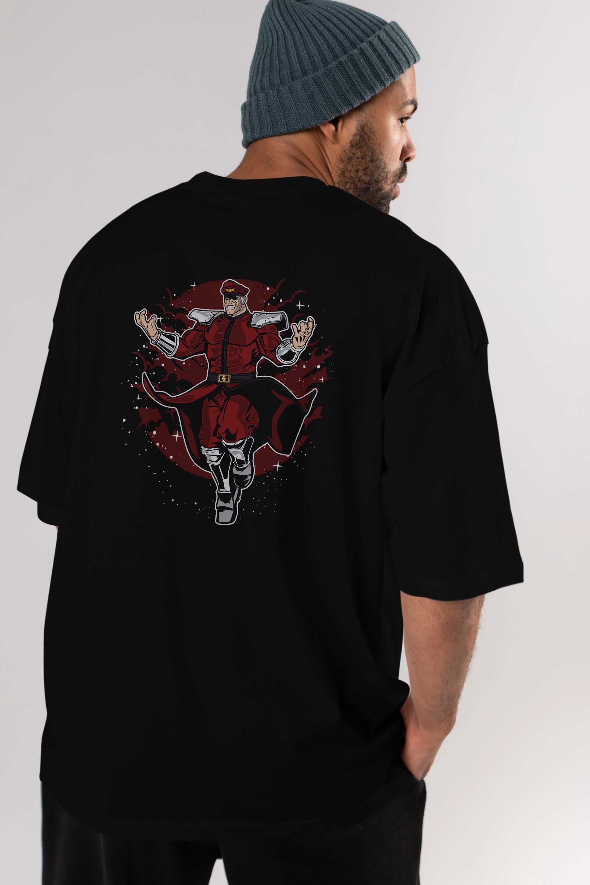 M BISON Arka Baskılı Oversize t-shirt Erkek Kadın Unisex %100 Pamuk