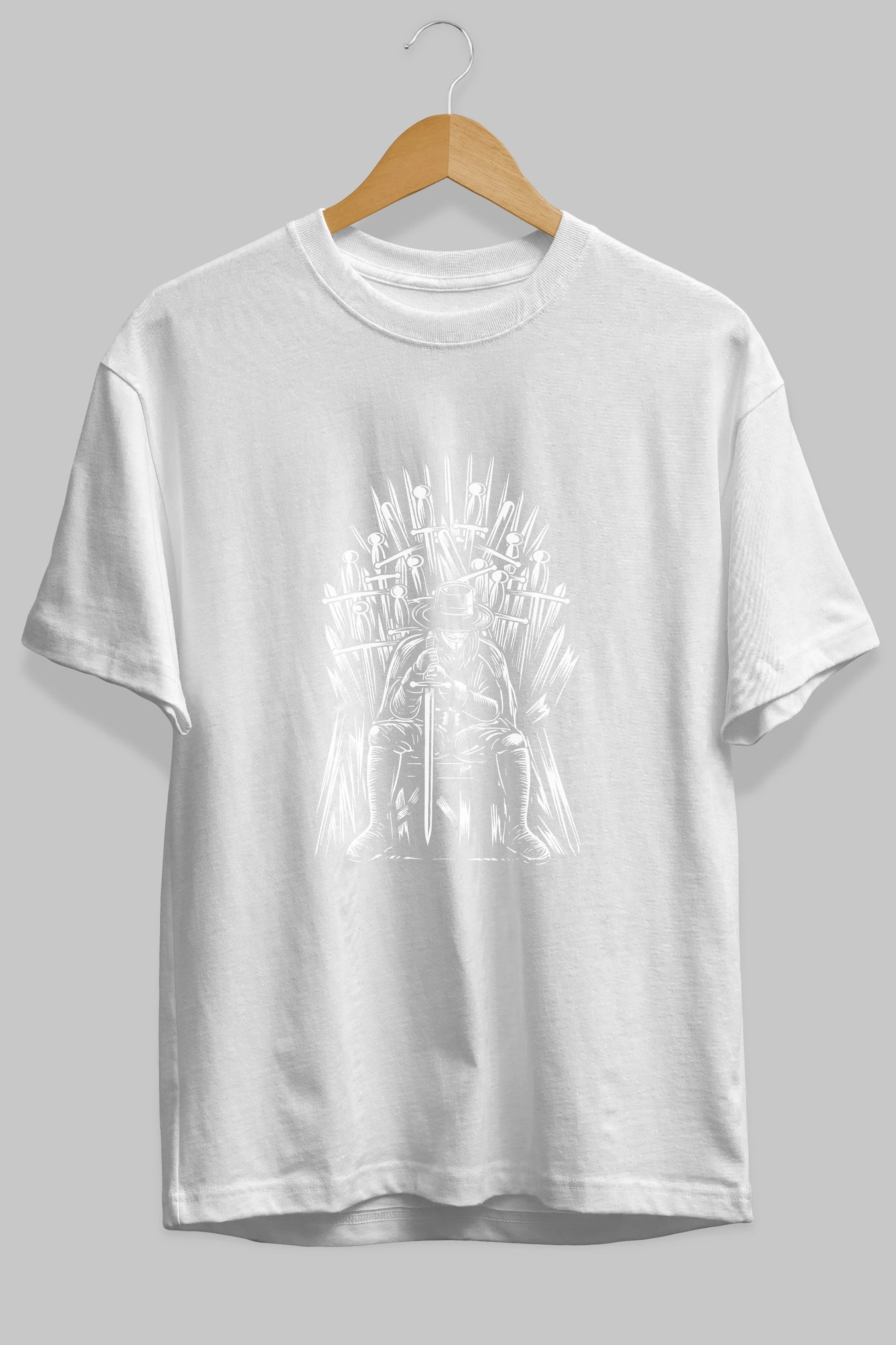 The Thrones Of Vendetta Ön Baskılı Oversize t-shirt Erkek Kadın Unisex %100 Pamuk tişort