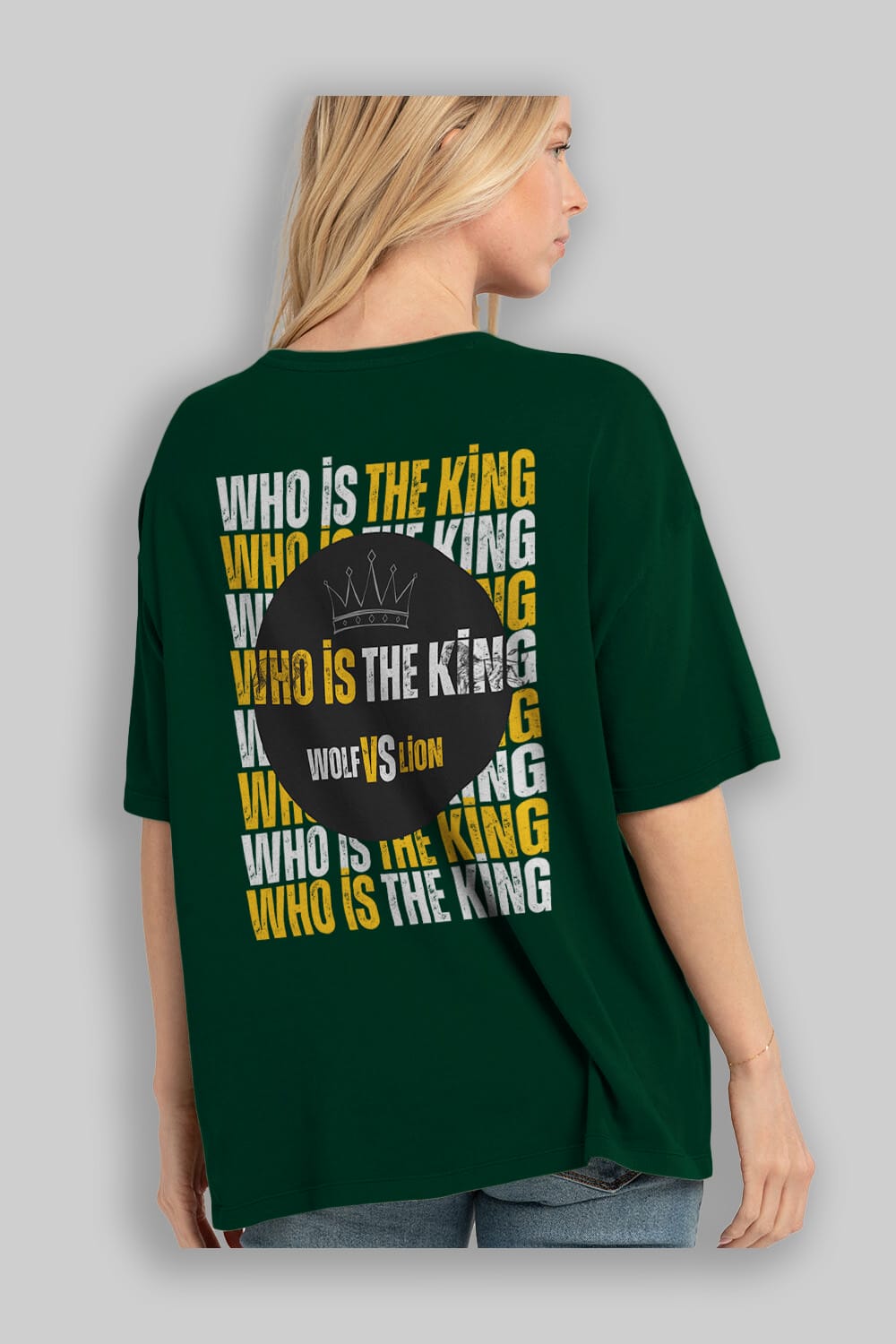 Who Is The King Yazılı Arka Baskılı Oversize t-shirt Erkek Kadın Unisex