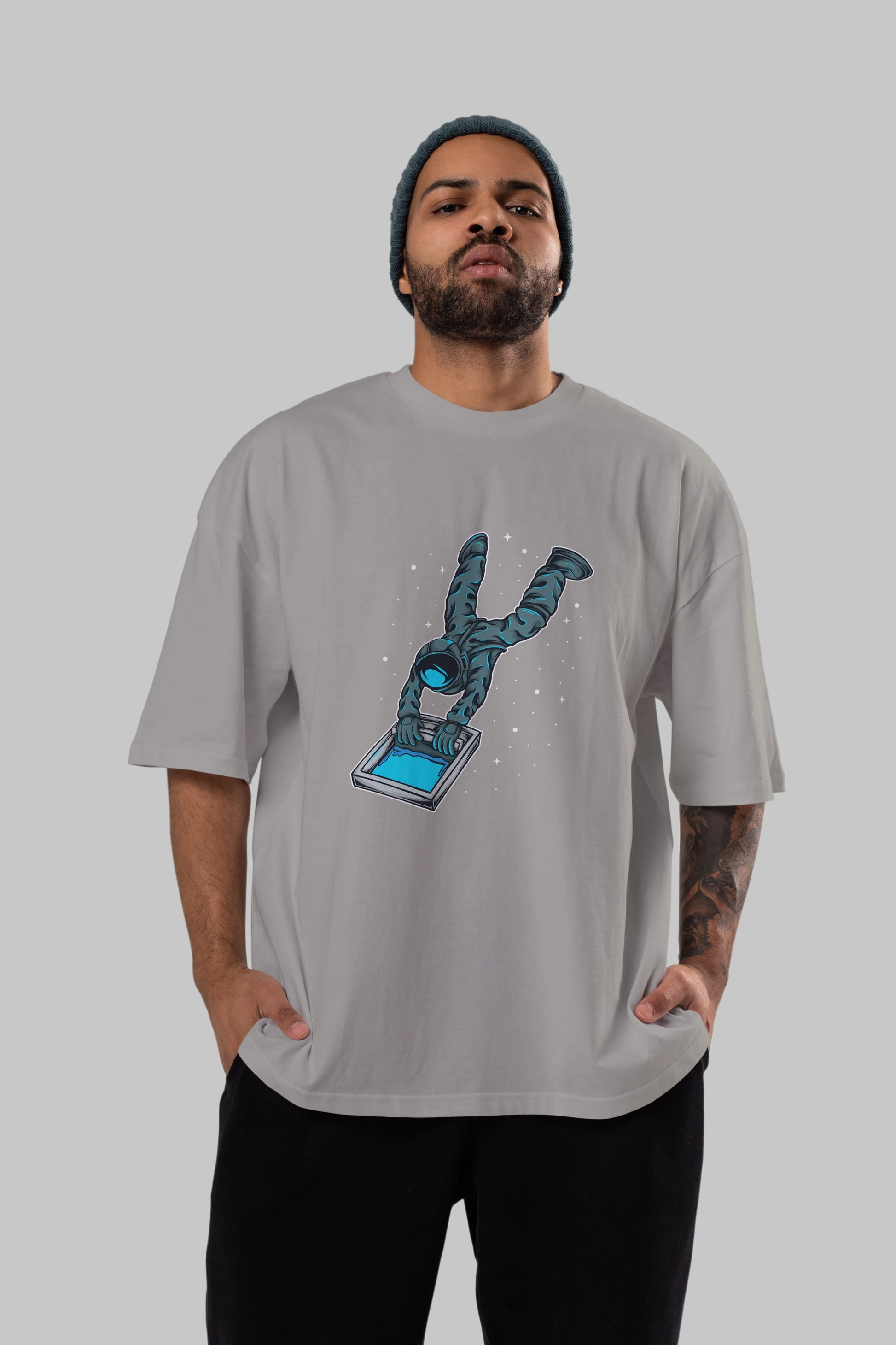 Astroscreen Ön Baskılı Oversize t-shirt Erkek Kadın Unisex