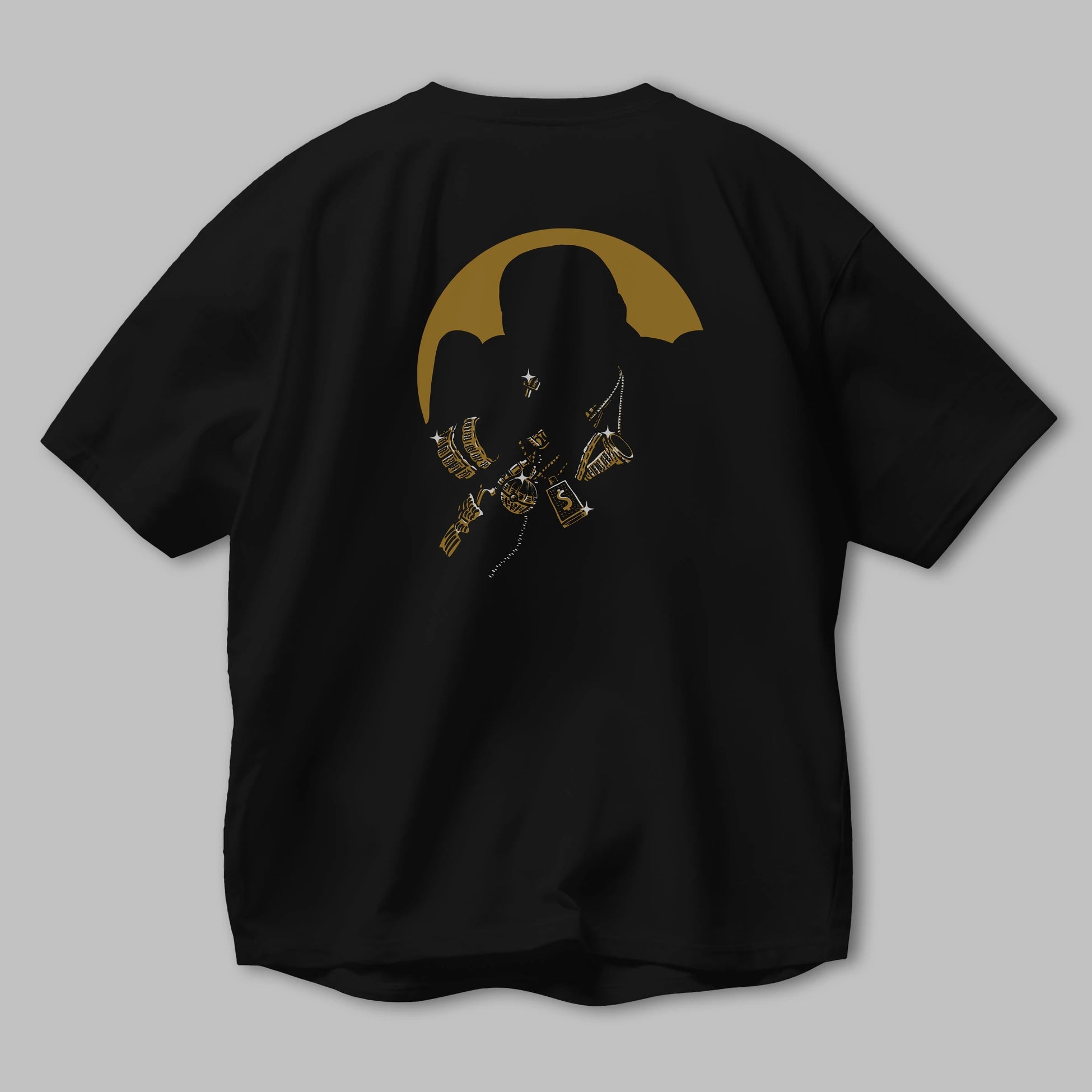 Trooper Dee Jay Arka Baskılı Oversize t-shirt Erkek Kadın Unisex %100 Pamuk