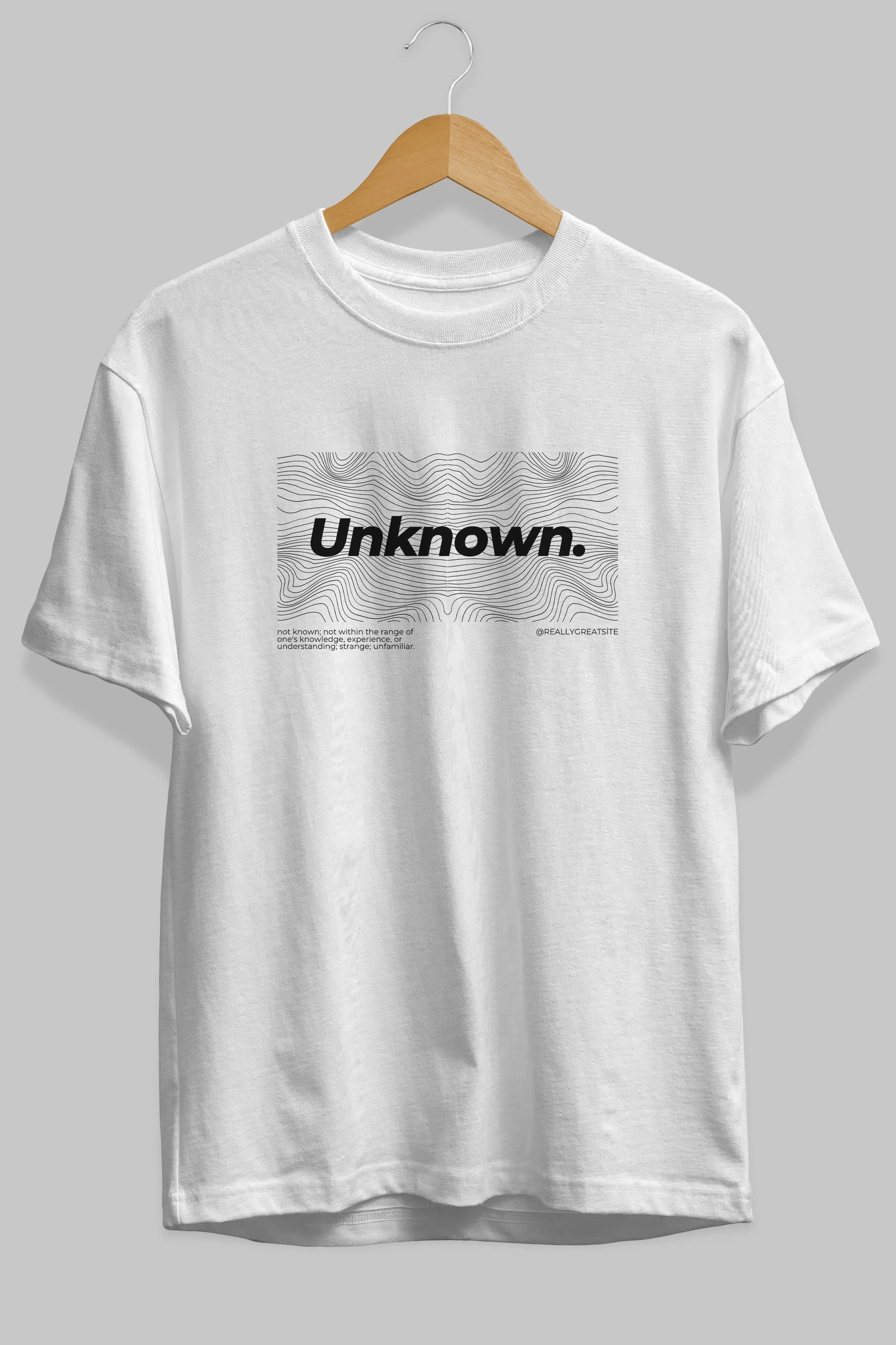 Unknown Yazılı Ön Baskılı Oversize t-shirt Erkek Kadın Unisex