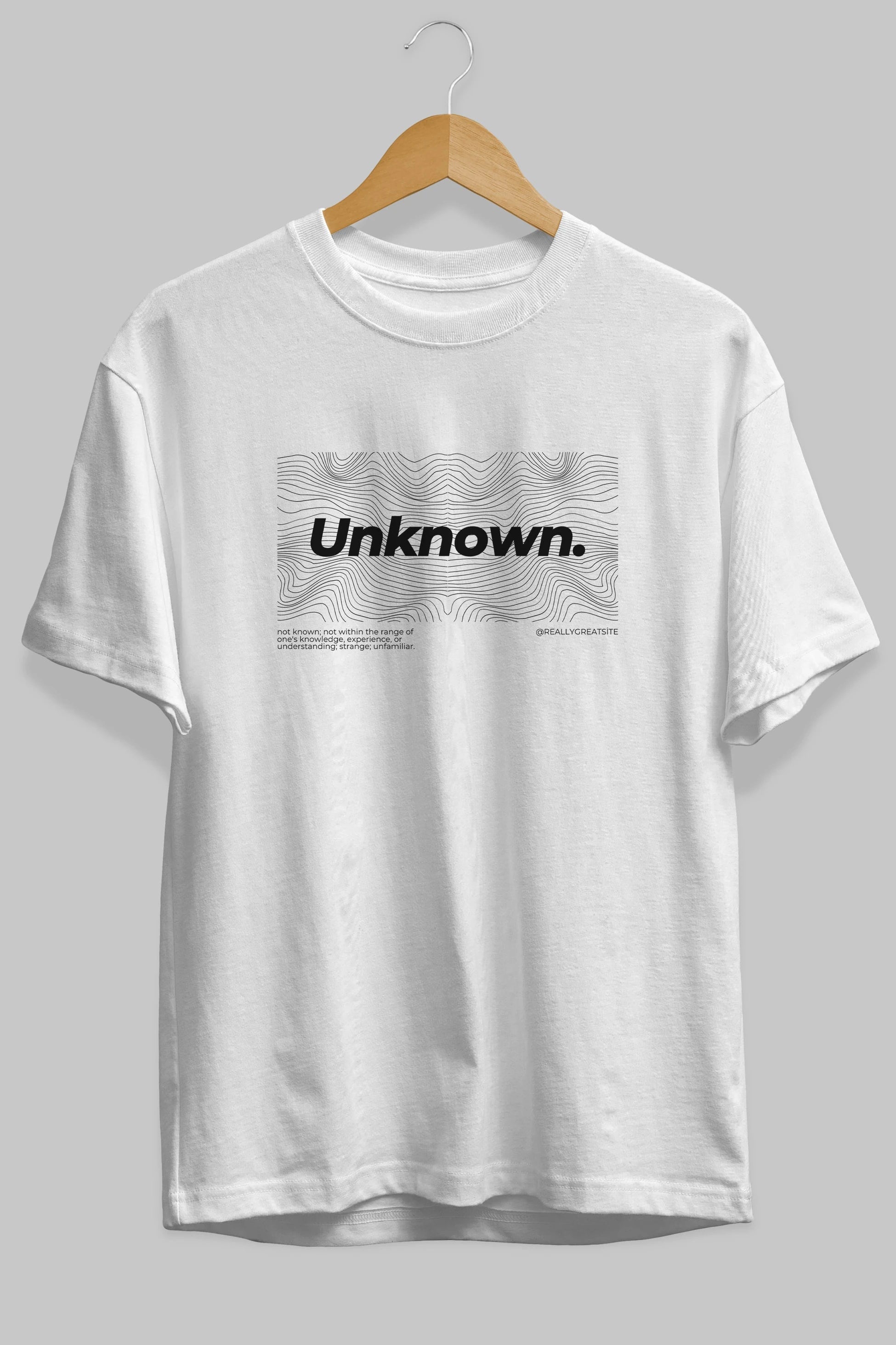Unknown Yazılı Ön Baskılı Oversize t-shirt Erkek Kadın Unisex