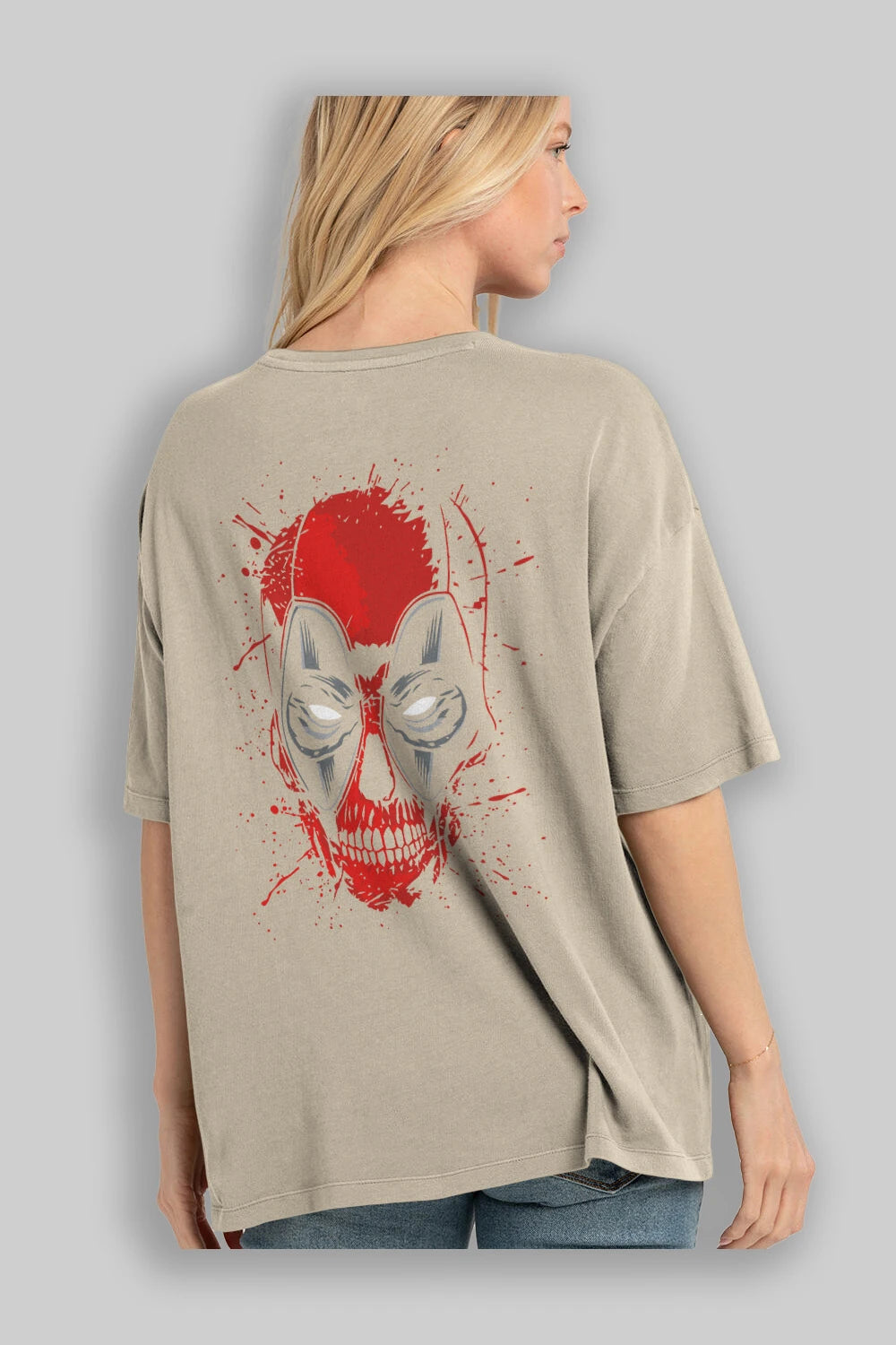 Deadpool (3) Arka Baskılı Oversize t-shirt Erkek Kadın Unisex %100 Pamuk Bisiklet Yaka tişort