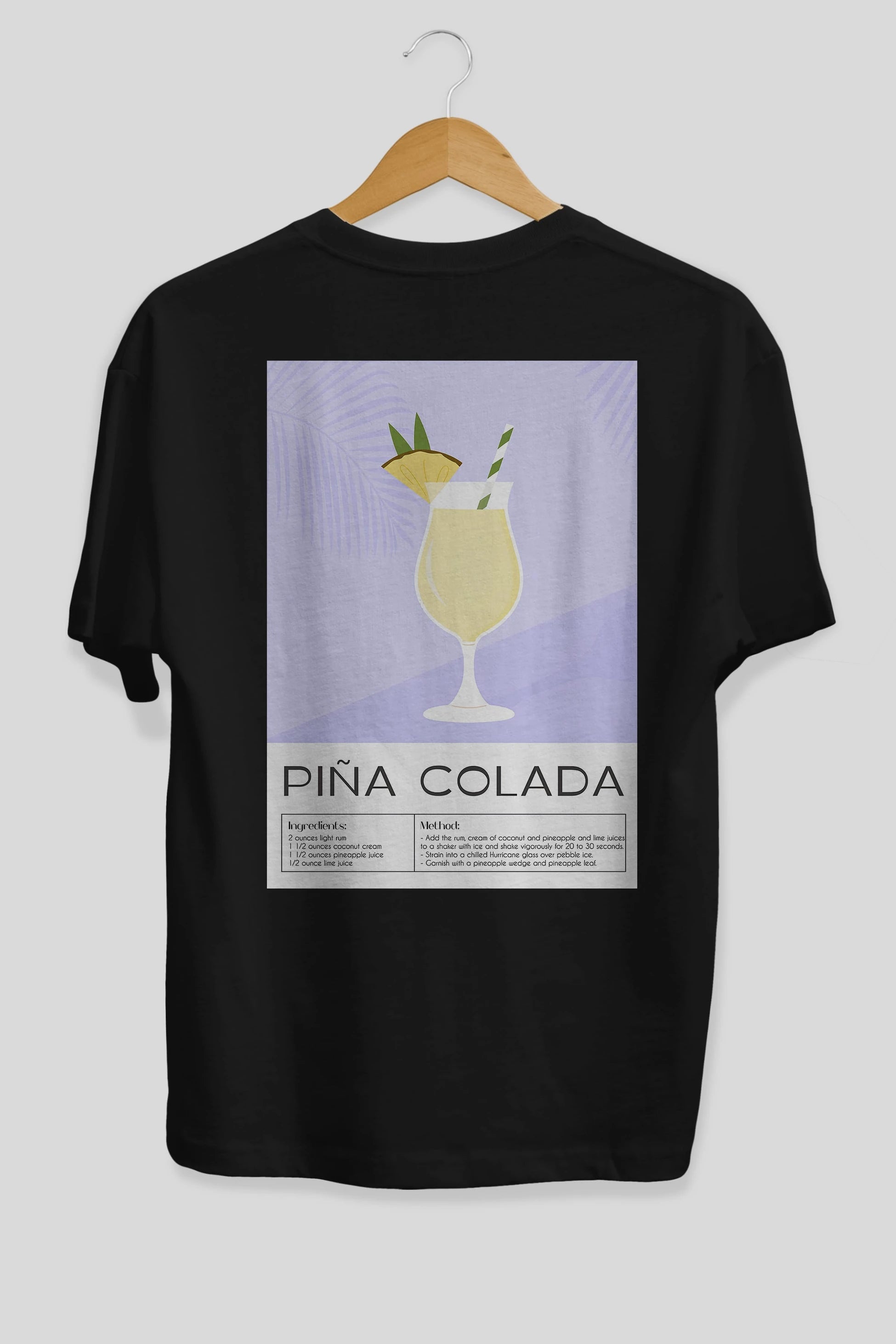 PIna Colada 6 Arka Baskılı Oversize t-shirt Erkek Kadın Unisex %100 Pamuk Bisiklet Yaka tişort