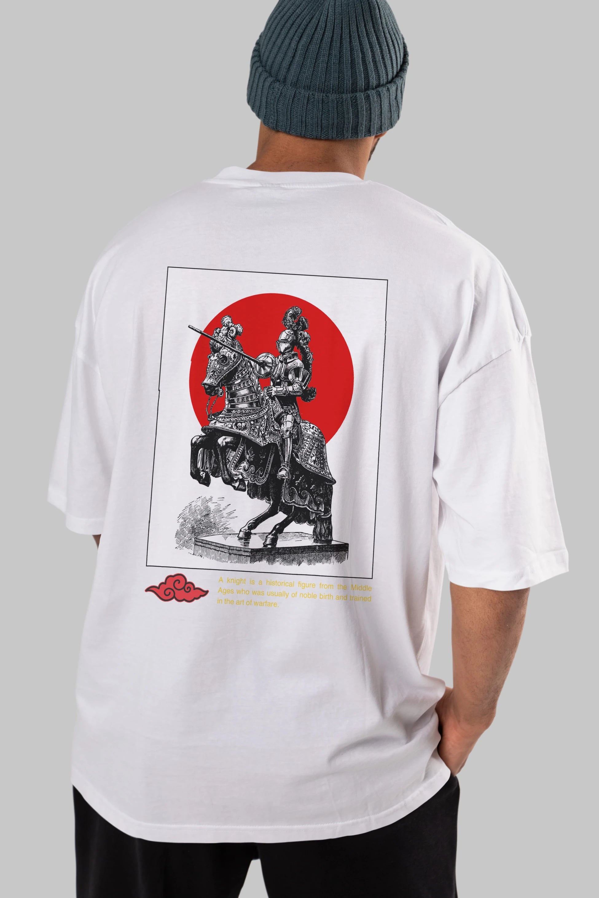 Japan Streetwear 2 Arka Baskılı Oversize t-shirt Erkek Kadın Unisex