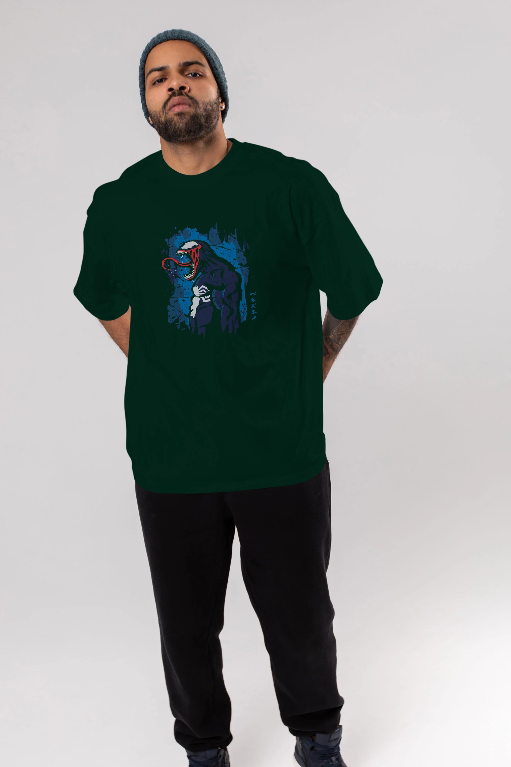 Venom (24) Ön Baskılı Oversize t-shirt Erkek Kadın Unisex %100 Pamuk Bisiklet Yaka tişort