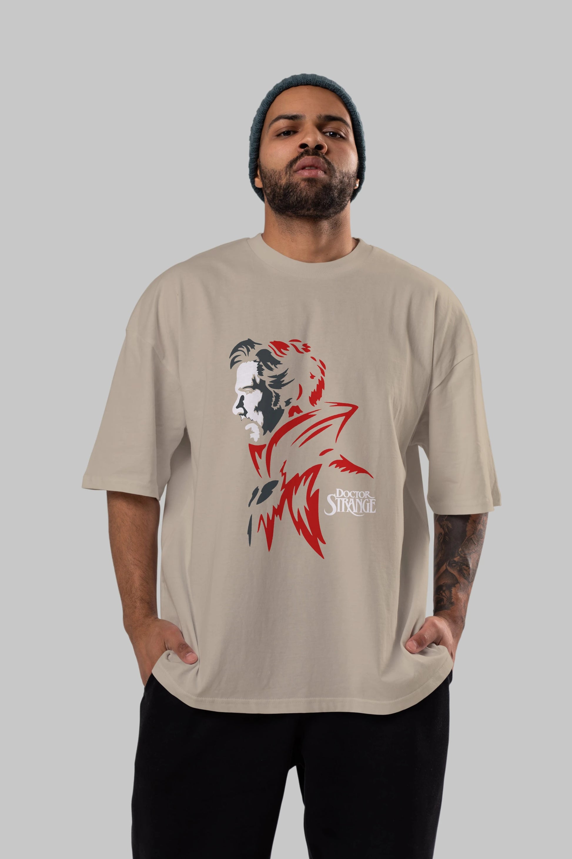 Doctor Strange (2) Ön Baskılı Oversize t-shirt Erkek Kadın Unisex %100 Pamuk Bisiklet Yaka tişort