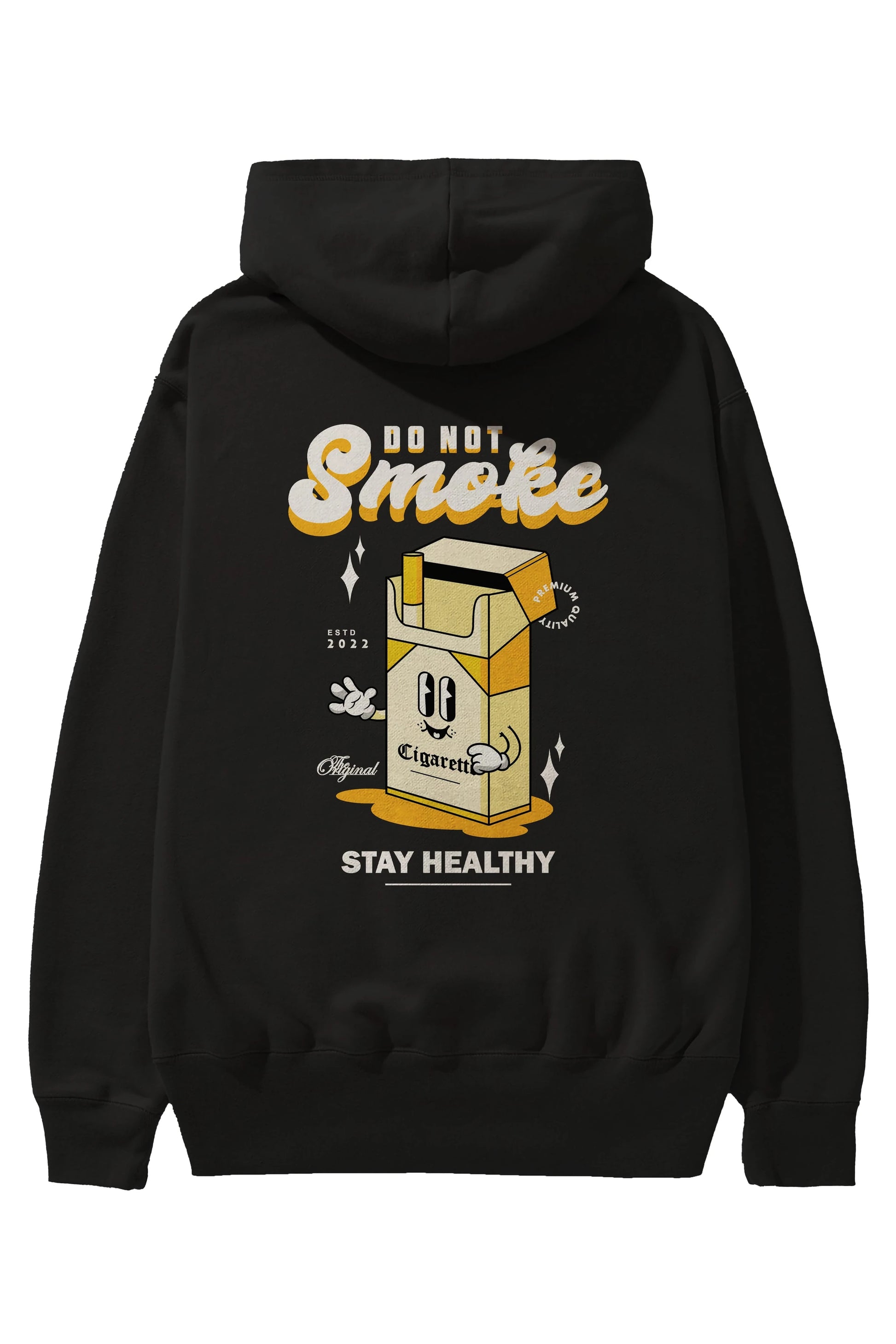 Do Not Smoke Arka Baskılı Hoodie Oversize Kapüşonlu Sweatshirt Erkek Kadın Unisex