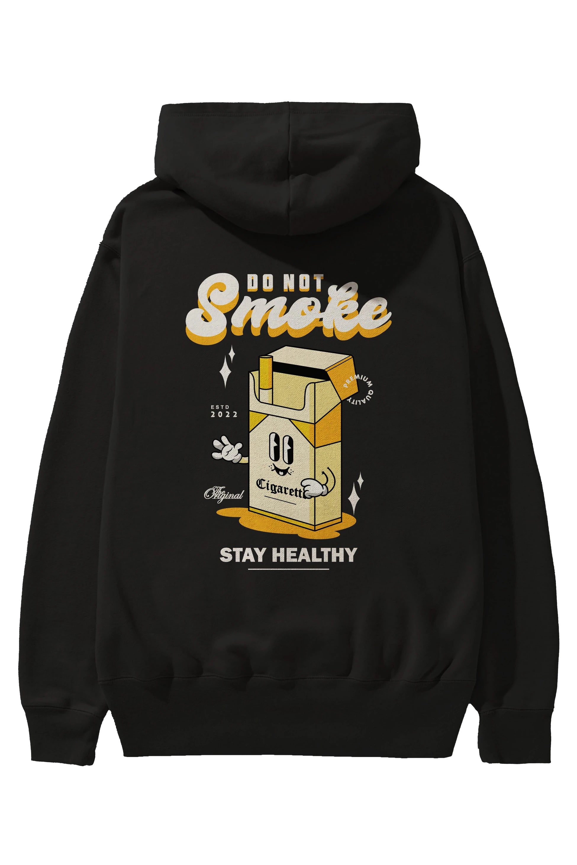Do Not Smoke Arka Baskılı Hoodie Oversize Kapüşonlu Sweatshirt Erkek Kadın Unisex