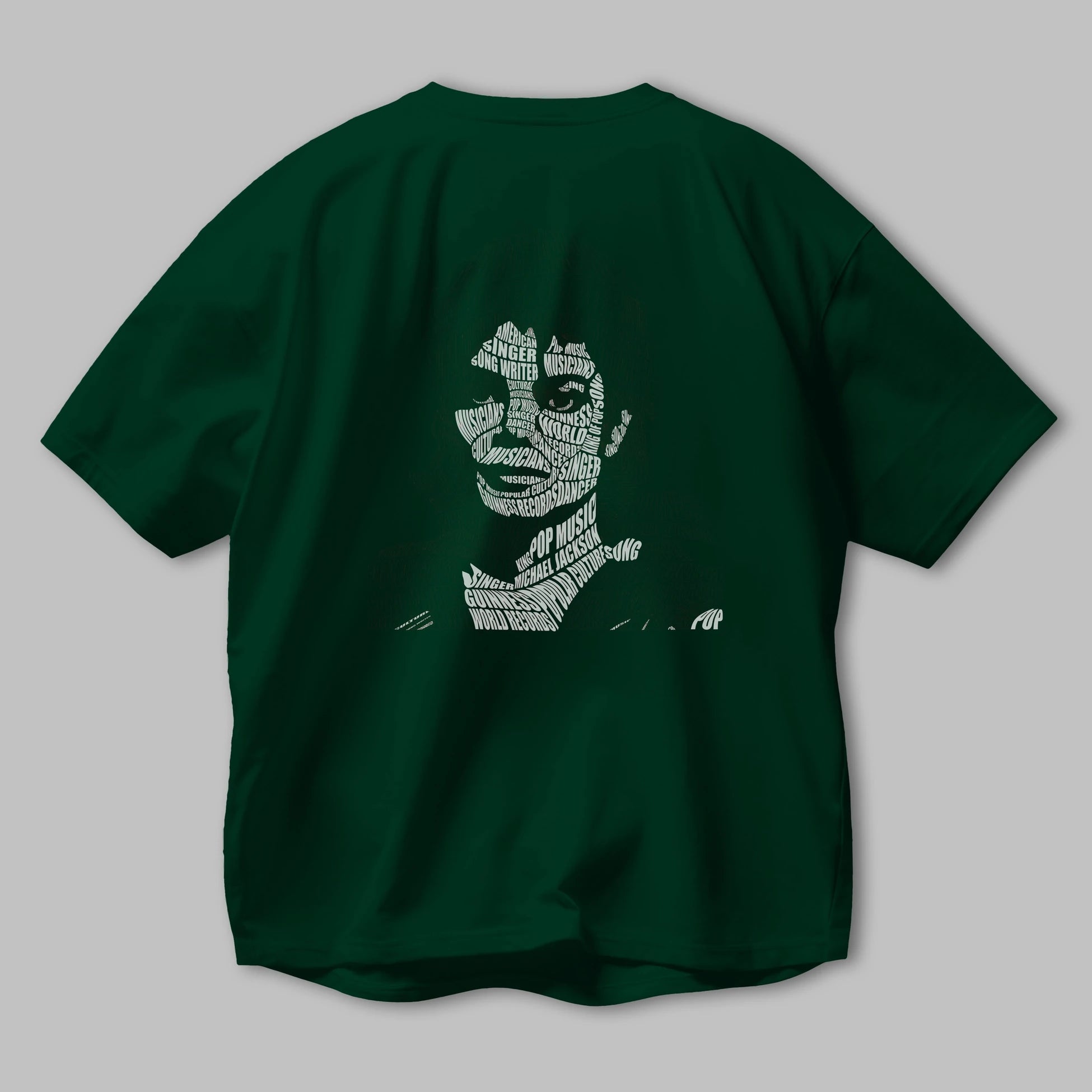 Michael Jackson Calligram Arka Baskılı Oversize t-shirt %100 pamuk Erkek Kadın Unisex