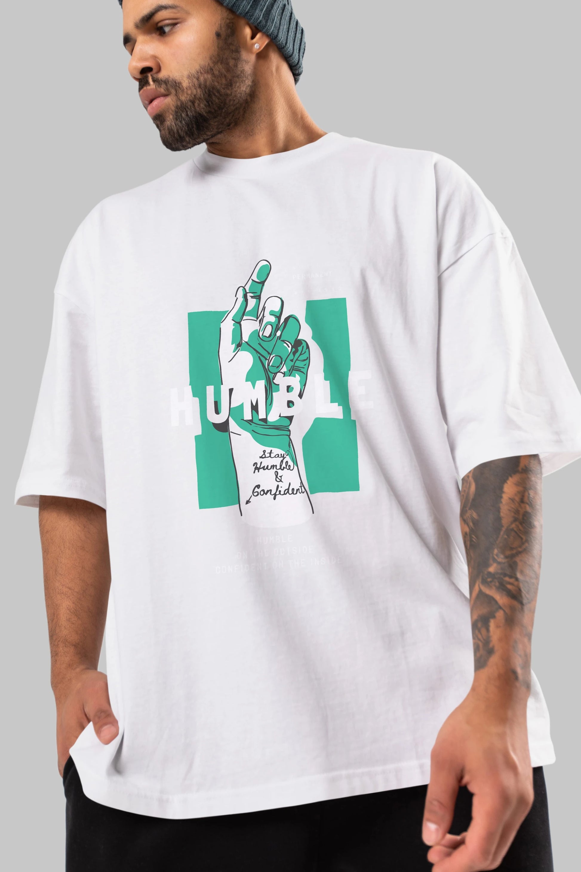 Humble Ön Baskılı Oversize t-shirt Erkek Kadın Unisex