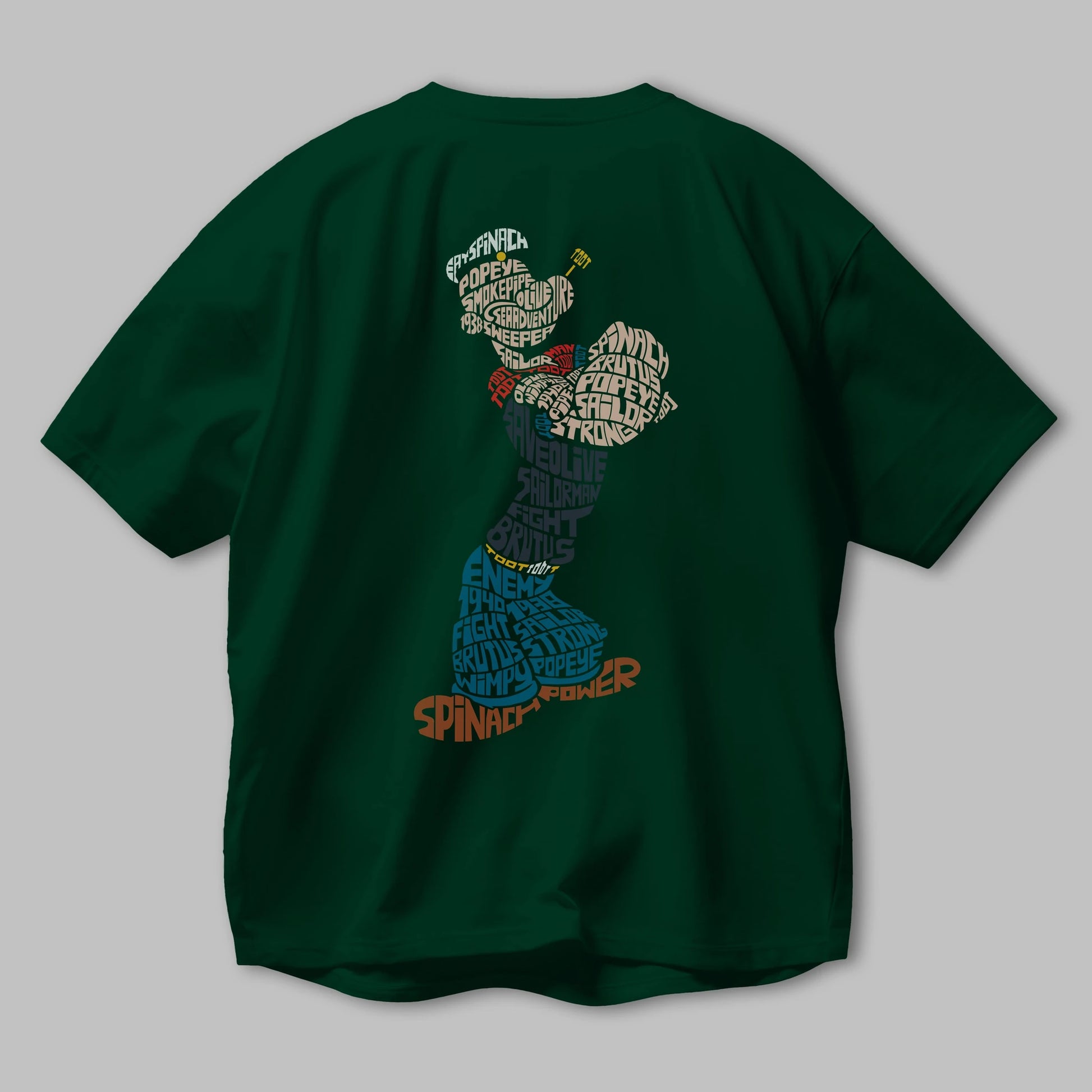Sailorman Arka Baskılı Oversize t-shirt %100 pamuk Erkek Kadın Unisex