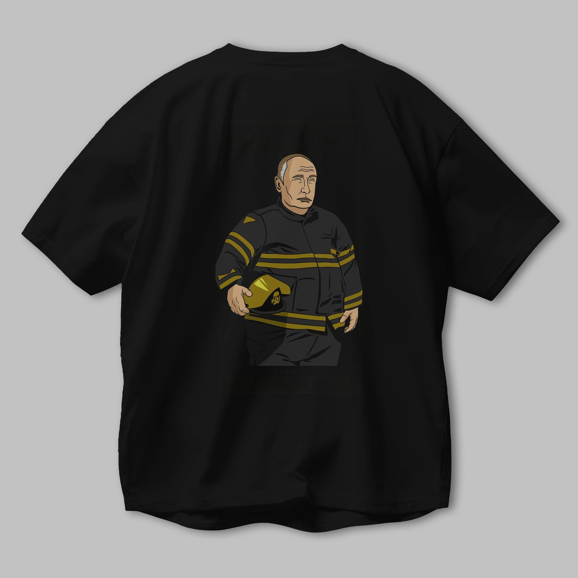 Putin Fireman Arka Baskılı Oversize t-shirt Erkek Kadın Unisex %100 Pamuk tişort