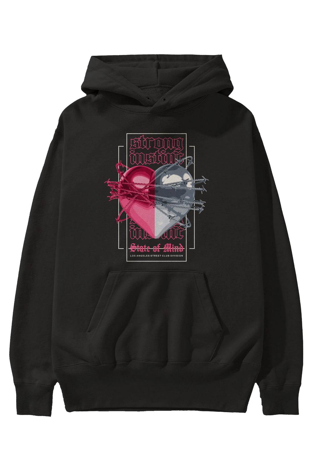 State of Mind Ön Baskılı Hoodie Oversize Kapüşonlu Sweatshirt Erkek Kadın Unisex