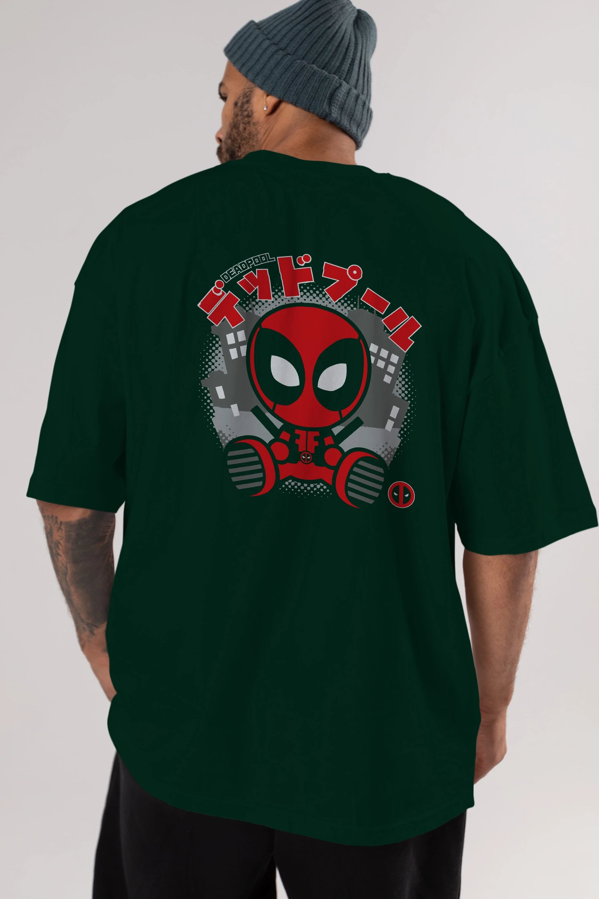 Deadpool (15) Arka Baskılı Oversize t-shirt Erkek Kadın Unisex %100 Pamuk Bisiklet Yaka tişort