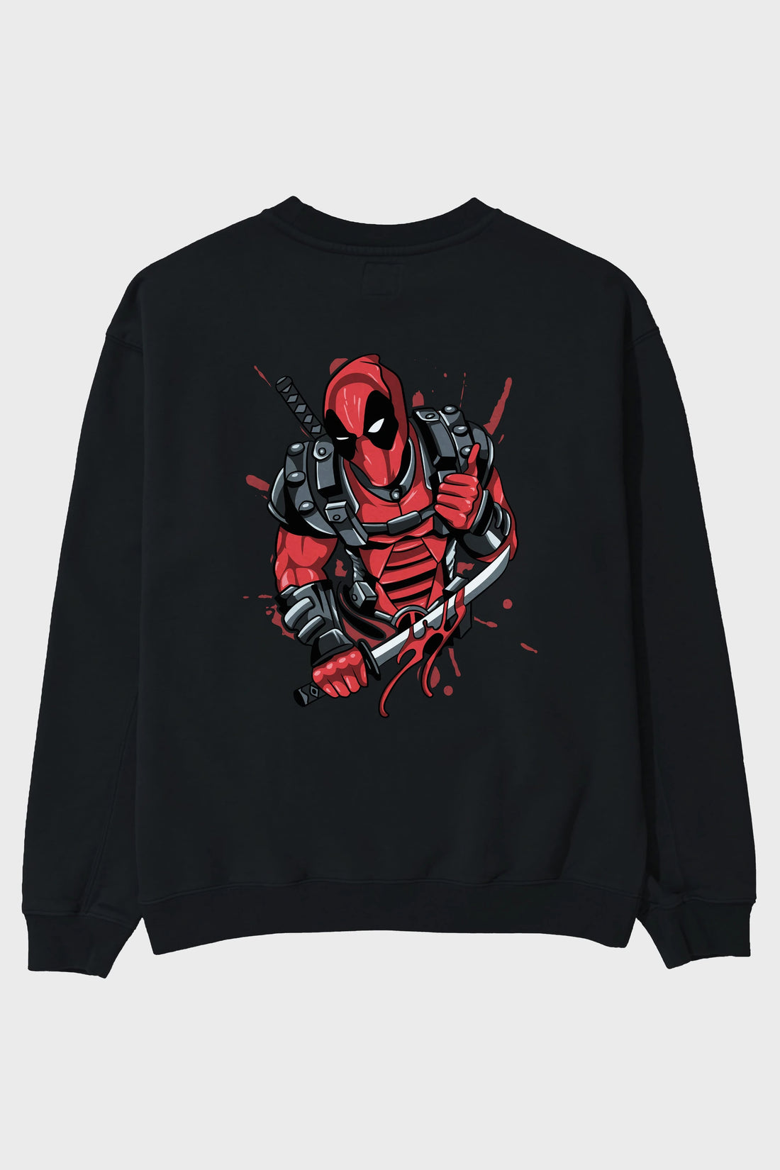 Deadpool (12) Arka Baskılı Oversize Sweatshirt Erkek Kadın Unisex