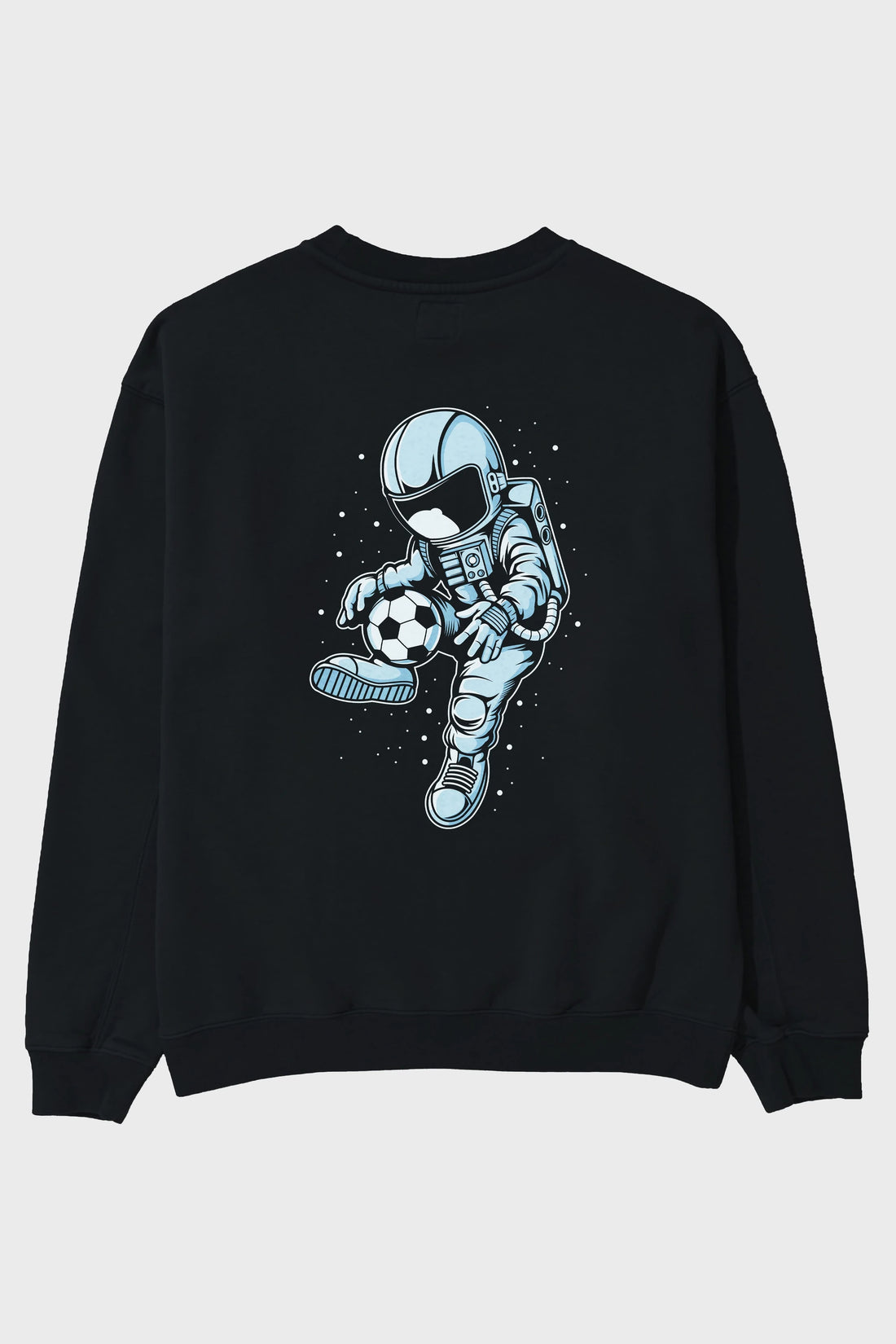 Astronaut Soccer Player Arka Baskılı Oversize Sweatshirt Erkek Kadın Unisex