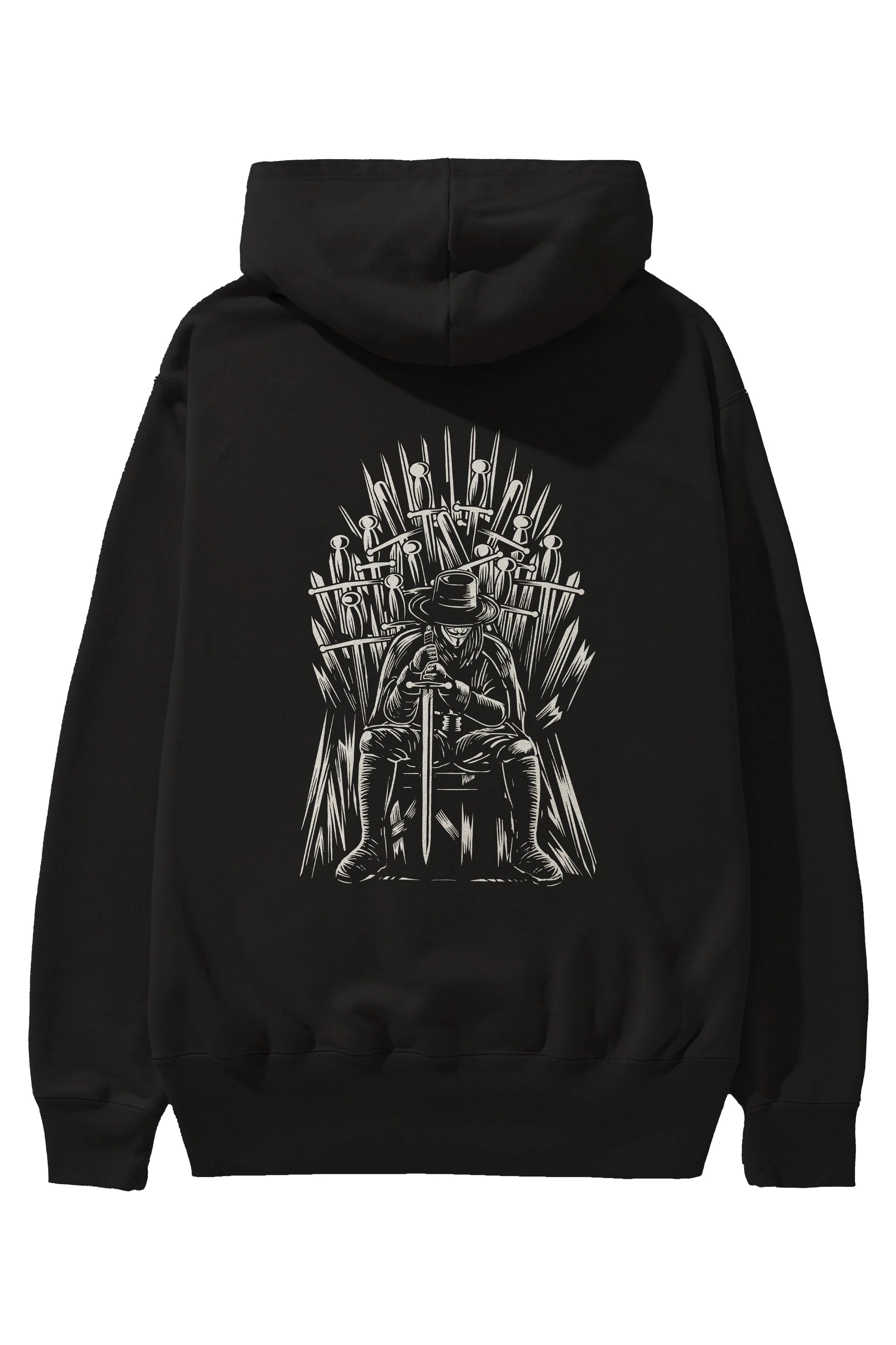 The Thrones Of Vendetta Arka Baskılı Hoodie Oversize Kapüşonlu Sweatshirt Erkek Kadın Unisex