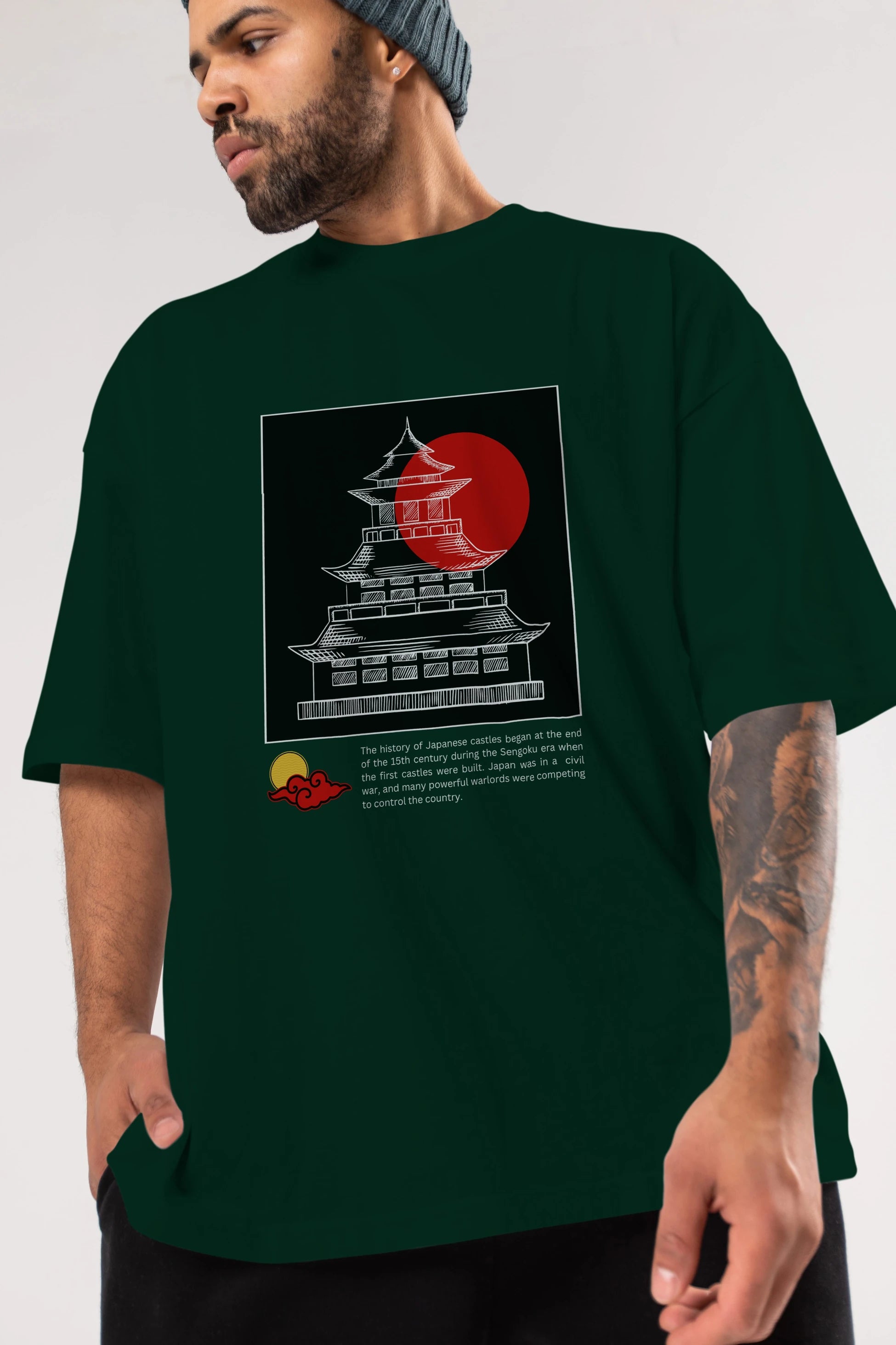 Japan Streetwear Ön Baskılı Oversize t-shirt Erkek Kadın Unisex