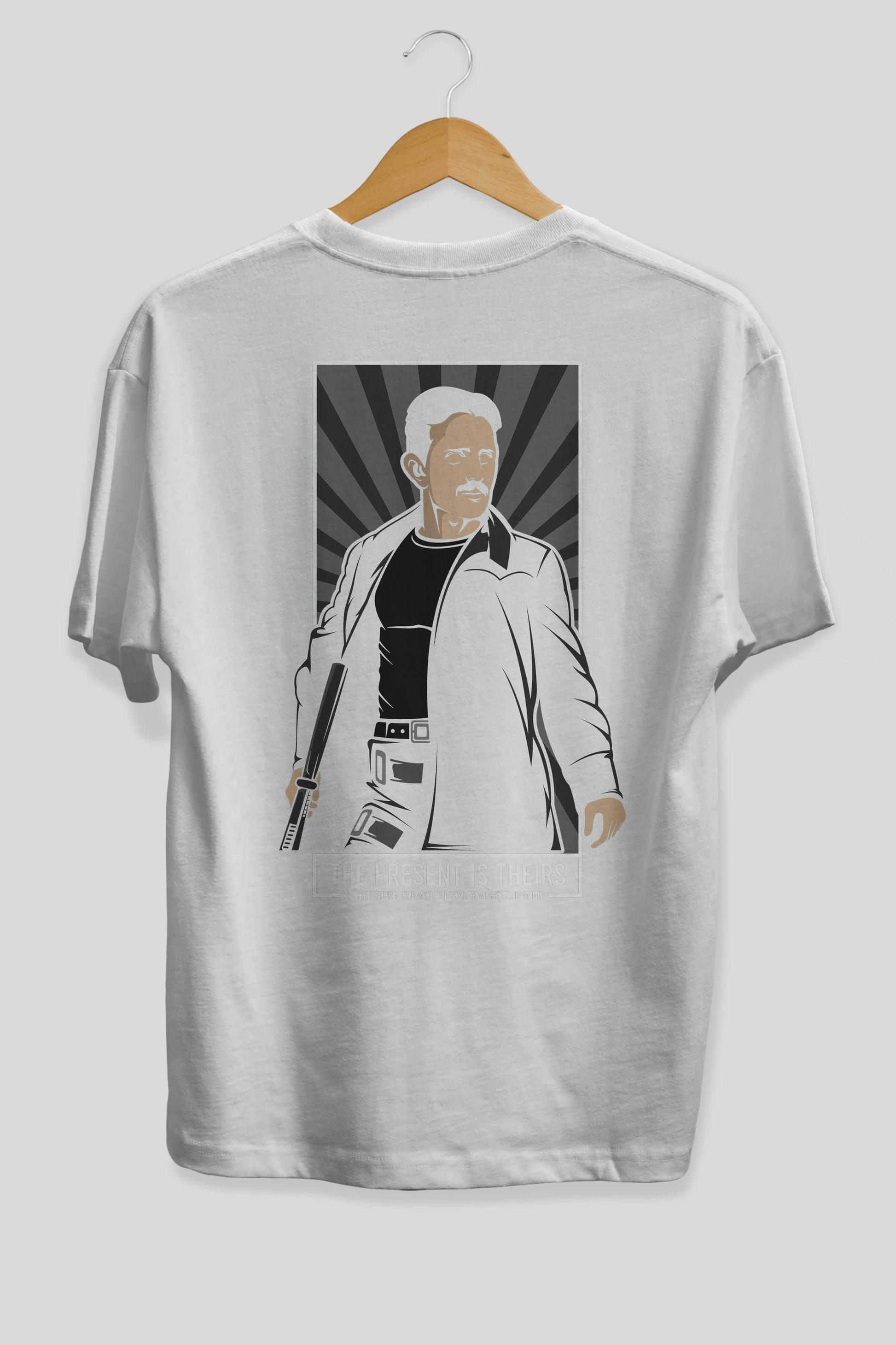 Tesla Matrix Arka Baskılı Oversize t-shirt Erkek Kadın Unisex %100 Pamuk tişort