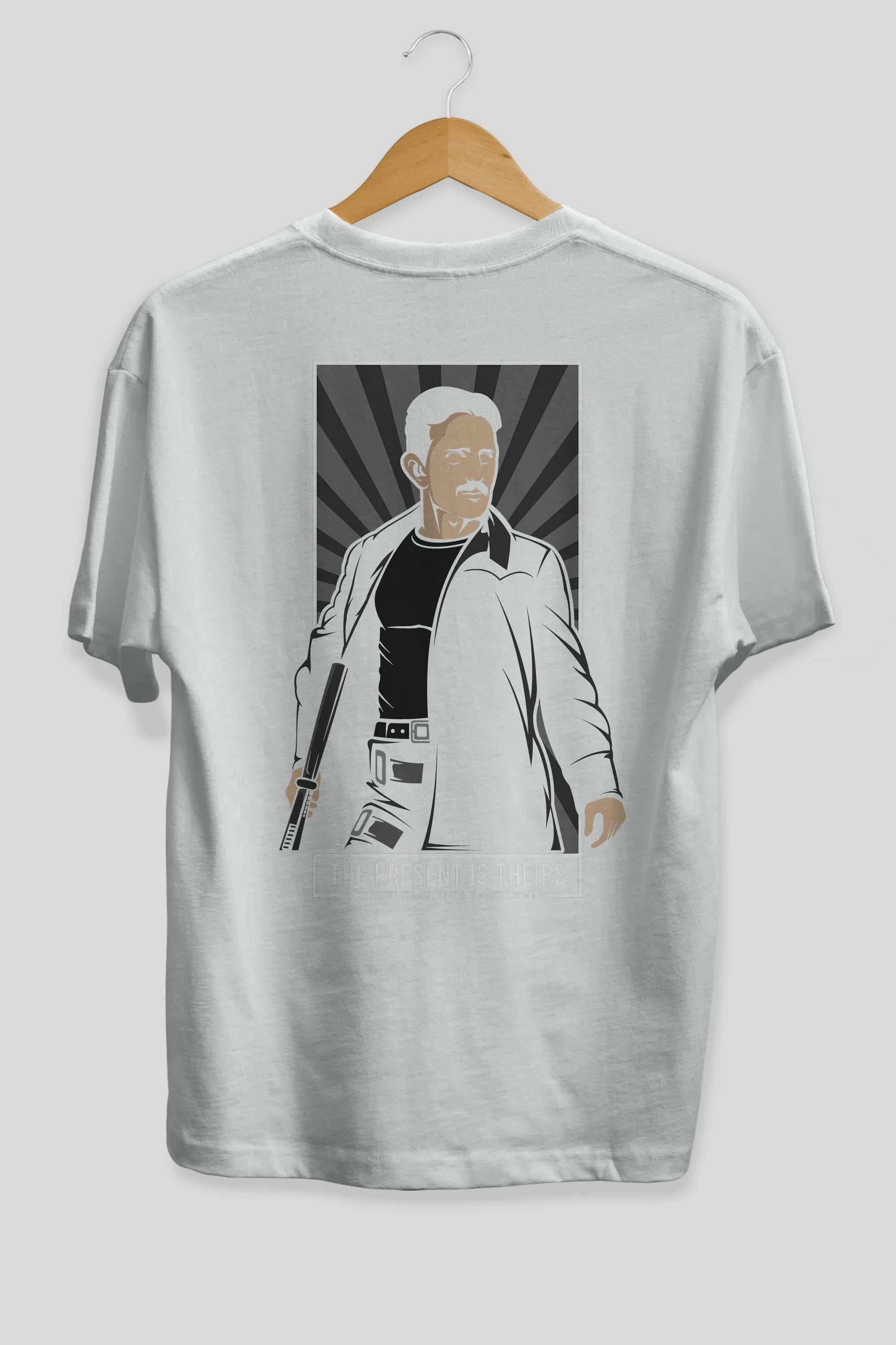 Tesla Matrix Arka Baskılı Oversize t-shirt Erkek Kadın Unisex %100 Pamuk tişort
