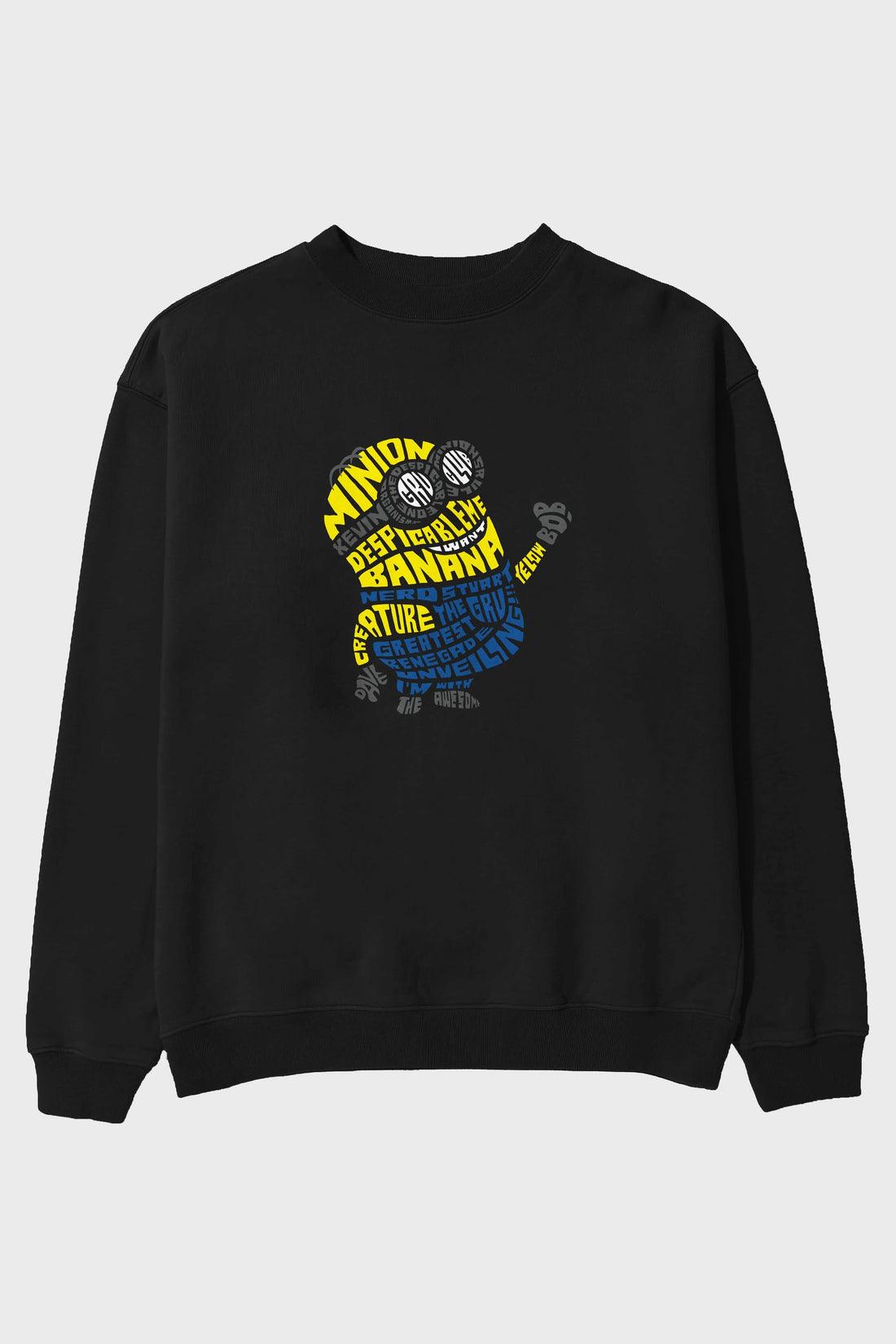 Minion Ön Baskılı Oversize Sweatshirt Erkek Kadın Unisex