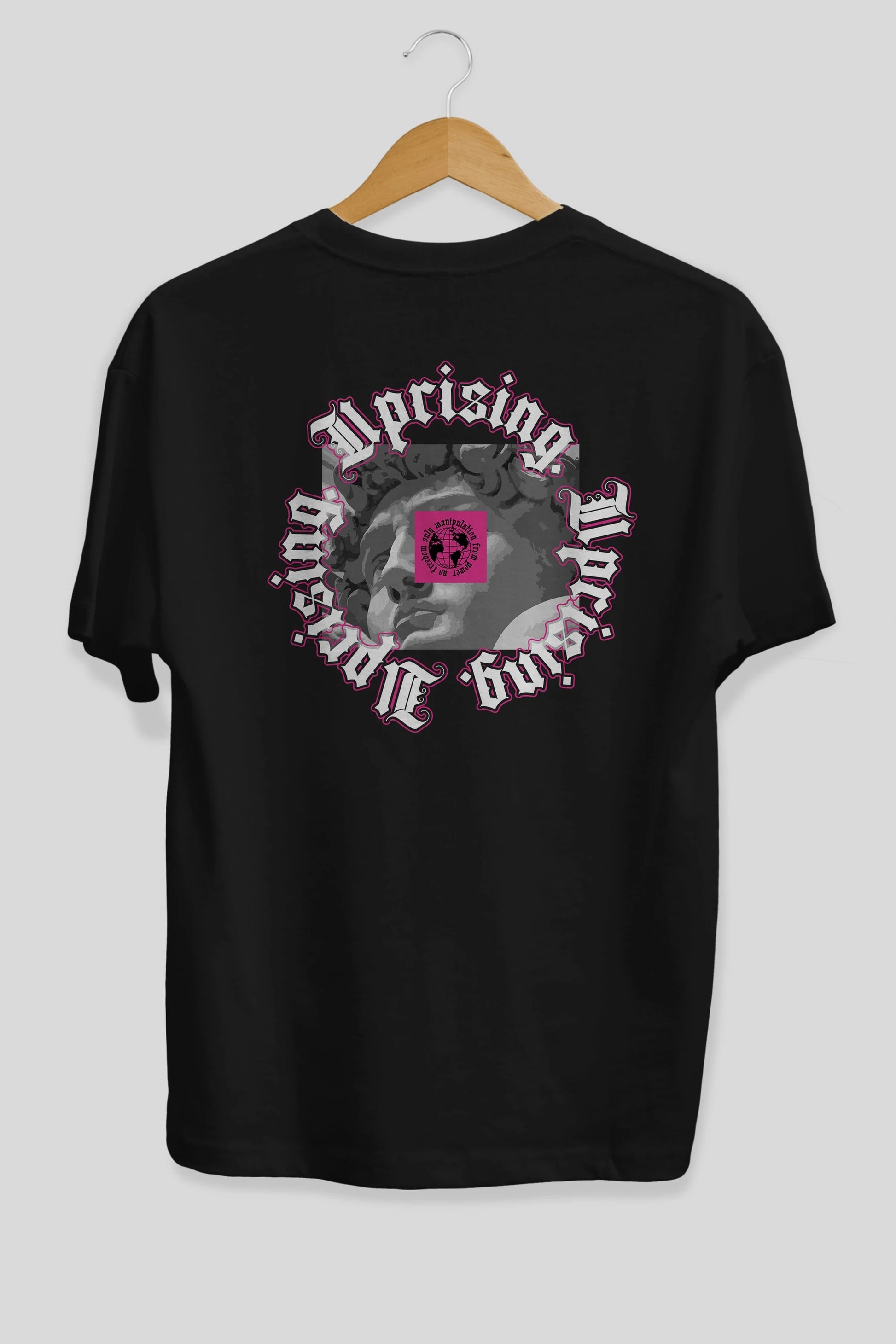 Uprising Arka Baskılı Oversize t-shirt Erkek Kadın Unisex