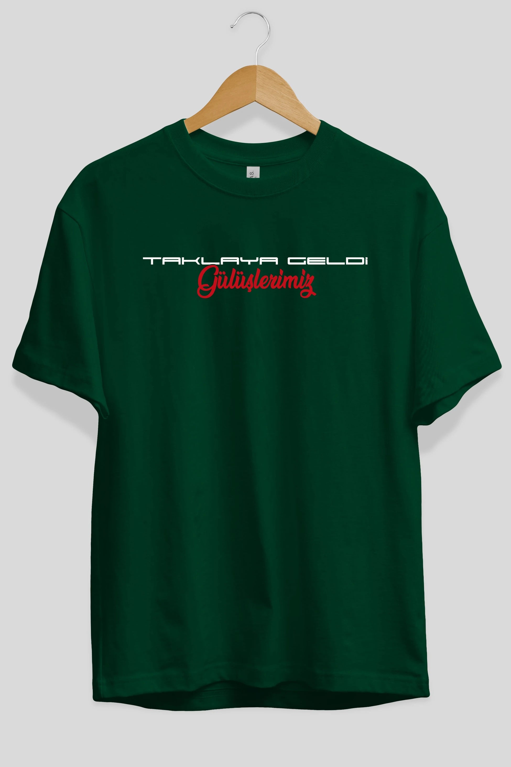Taklaya Geldi Gülüşlerimiz Ön Baskılı Oversize t-shirt %100 pamuk Erkek Kadın Unisex