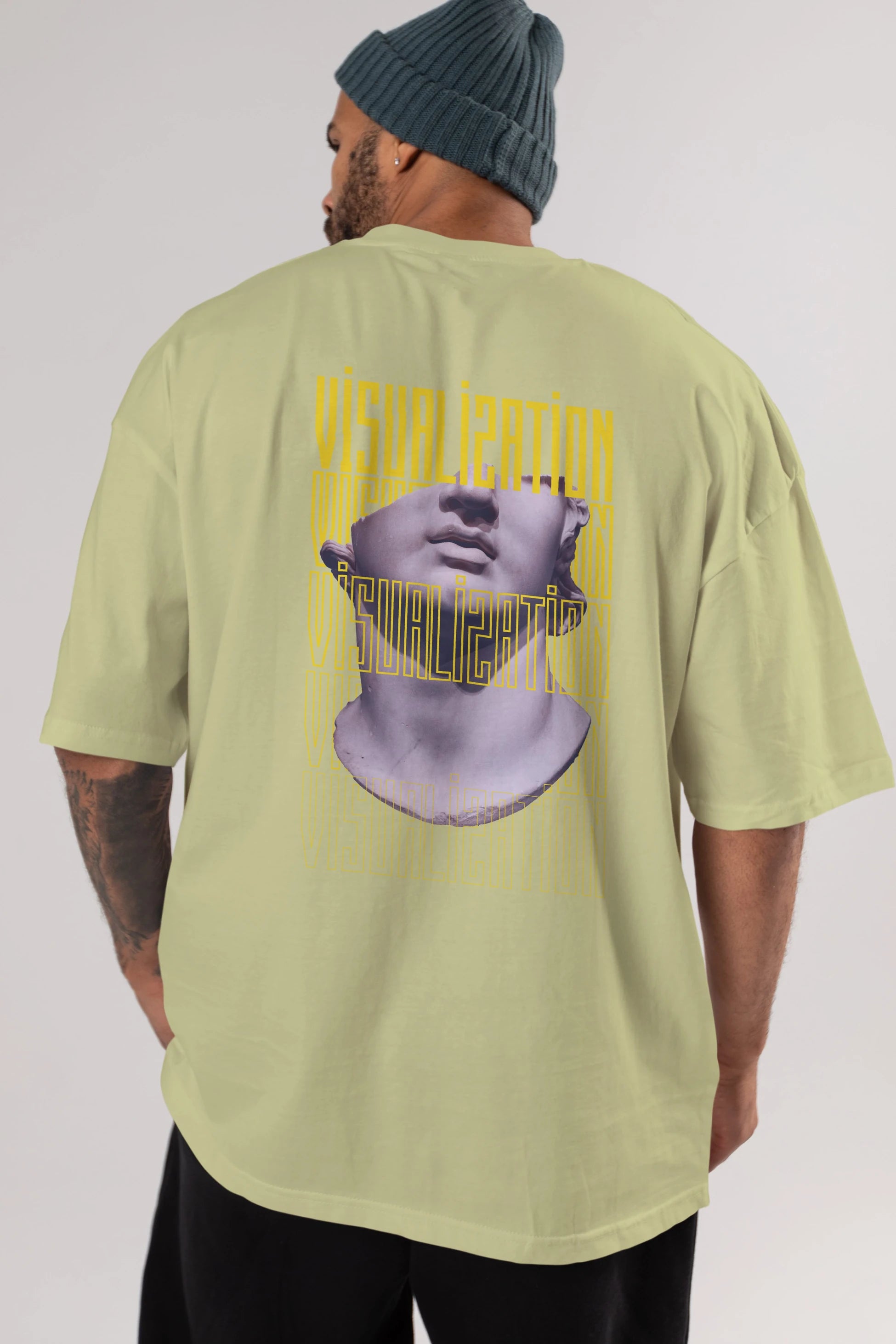 Visualization Yazılı Arka Baskılı Oversize t-shirt Erkek Kadın Unisex