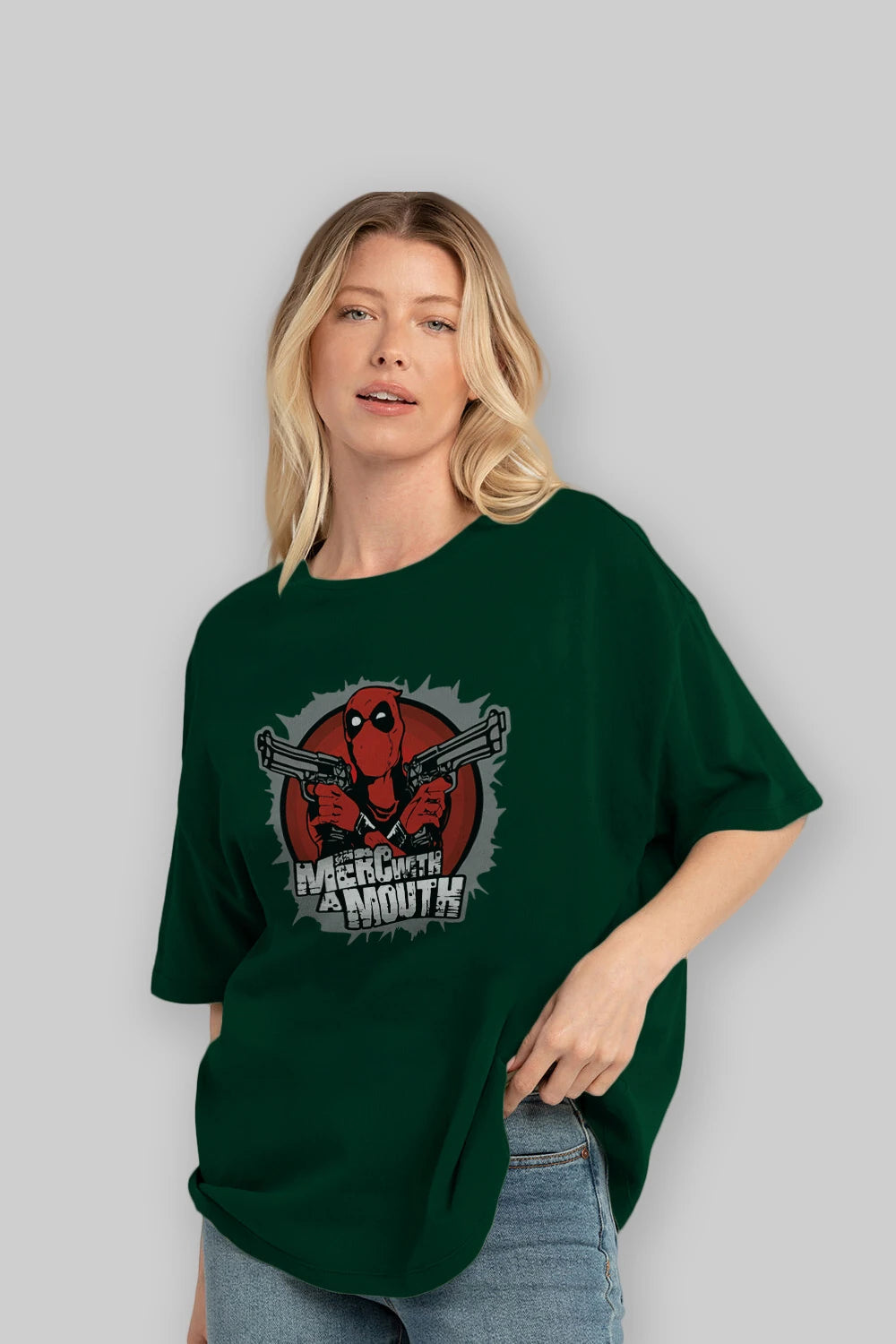 Deadpool (13) Ön Baskılı Oversize t-shirt Erkek Kadın Unisex %100 Pamuk Bisiklet Yaka tişort