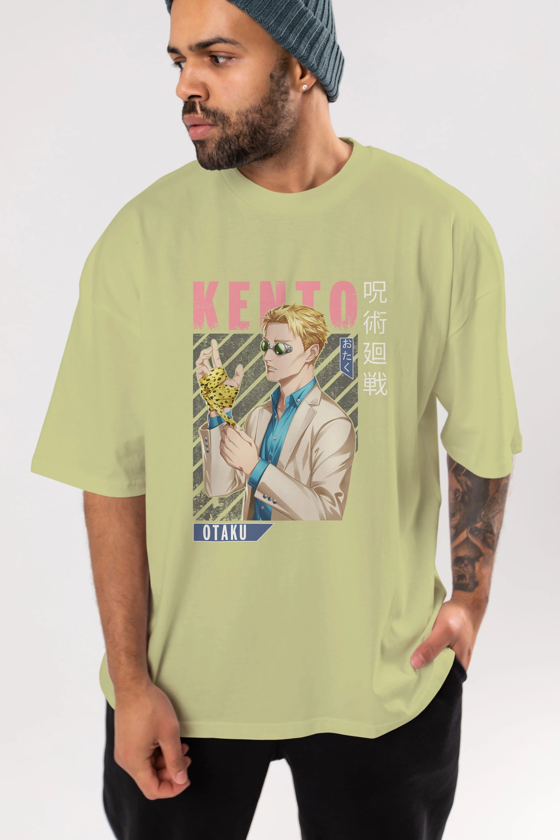 Kento Nanami Anime Ön Baskılı Oversize t-shirt %100 pamuk Erkek Kadın Unisex