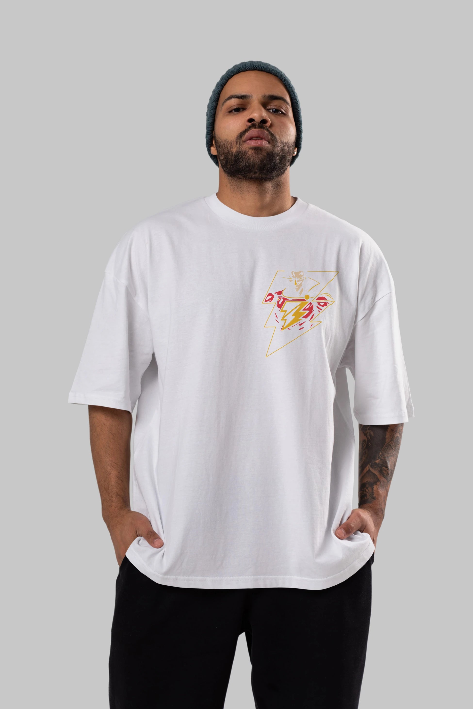 Flash Avengers (3) Ön Sol Baskılı Oversize t-shirt Erkek Kadın Unisex %100 Pamuk Bisiklet Yaka tişort