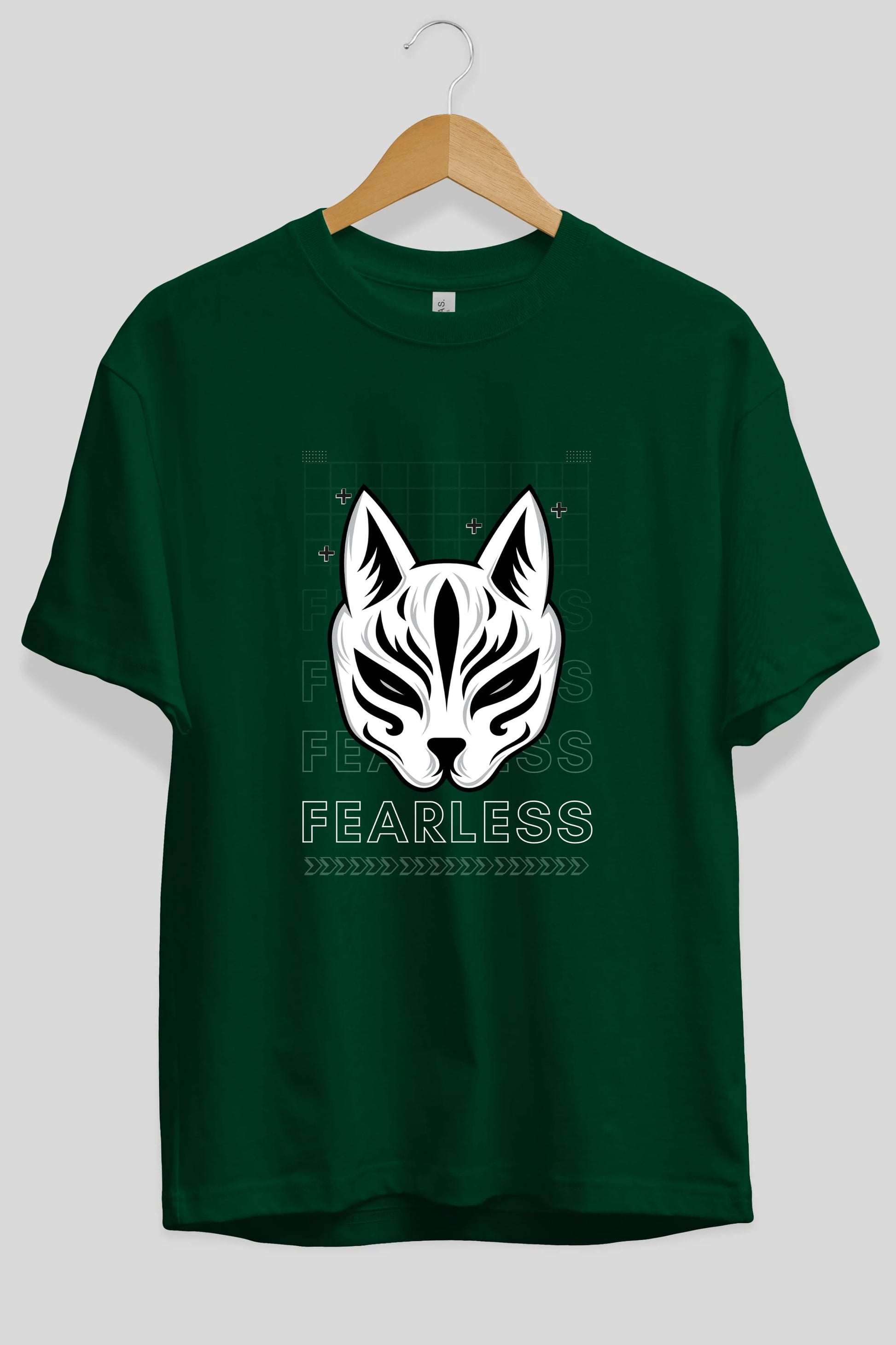 Fearless Yazılı Ön Baskılı Oversize t-shirt Erkek Kadın Unisex