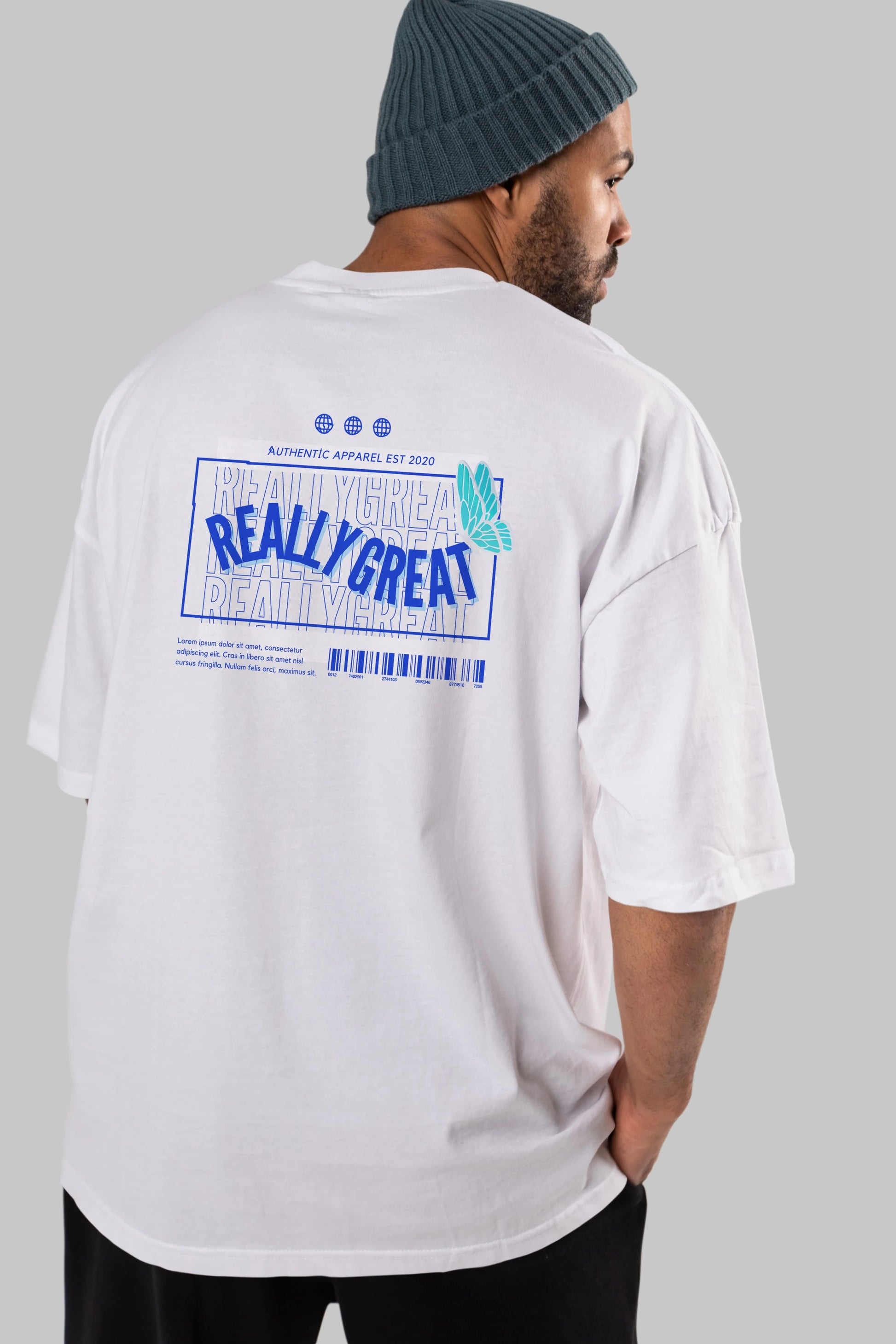 Really Great Yazılı Arka Baskılı Oversize t-shirt Erkek Kadın Unisex