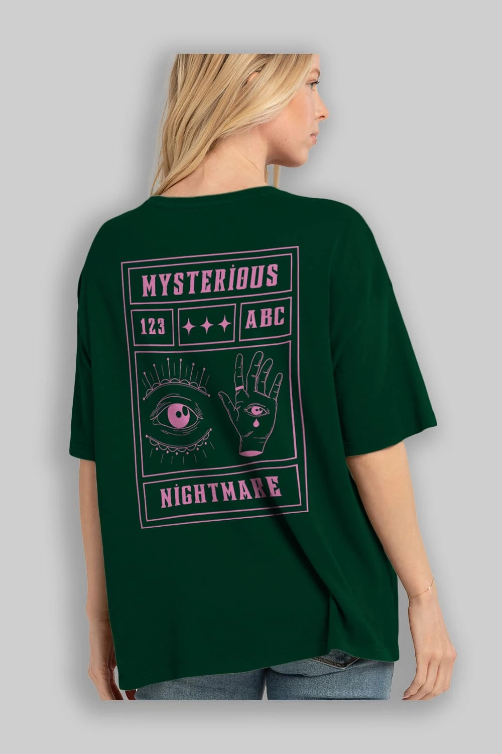 Mysterious Nightmare Arka Baskılı Oversize t-shirt Erkek Kadın Unisex