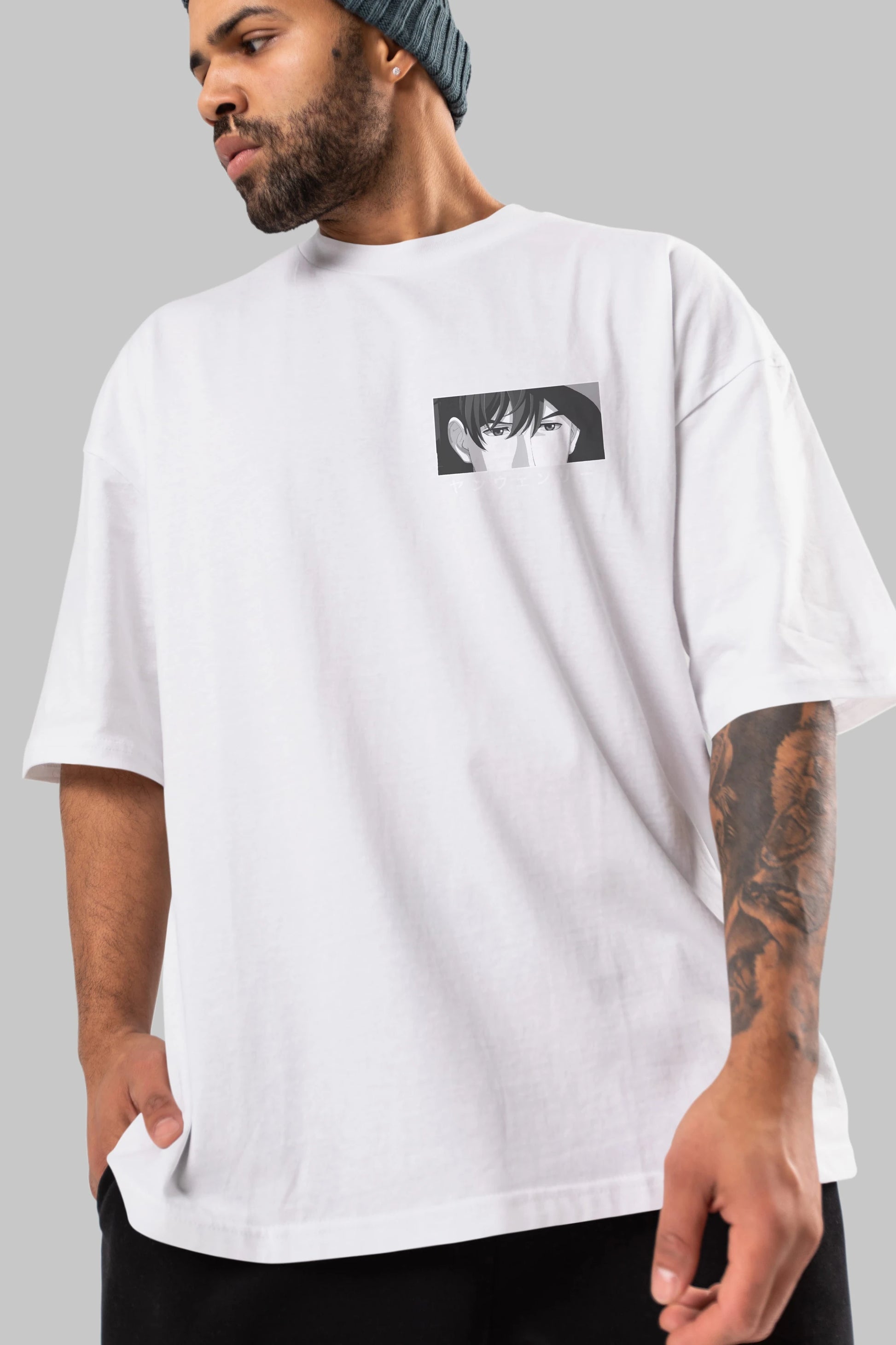 Wen-li Yang 1 Ön Sol Baskılı Oversize t-shirt Erkek Kadın Unisex %100 Pamuk Bisiklet Yaka tişort