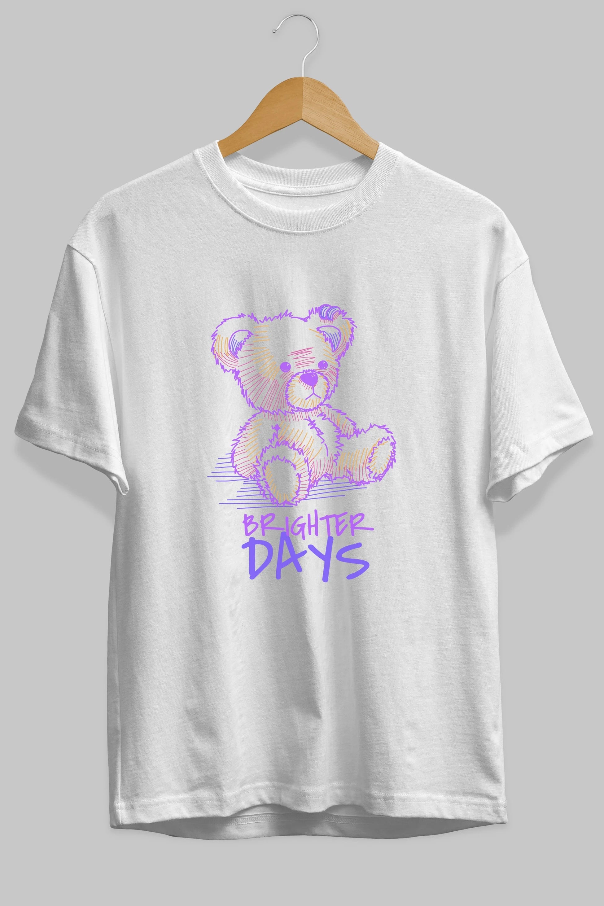 Brighter Days Ön Baskılı Oversize t-shirt Erkek Kadın Unisex