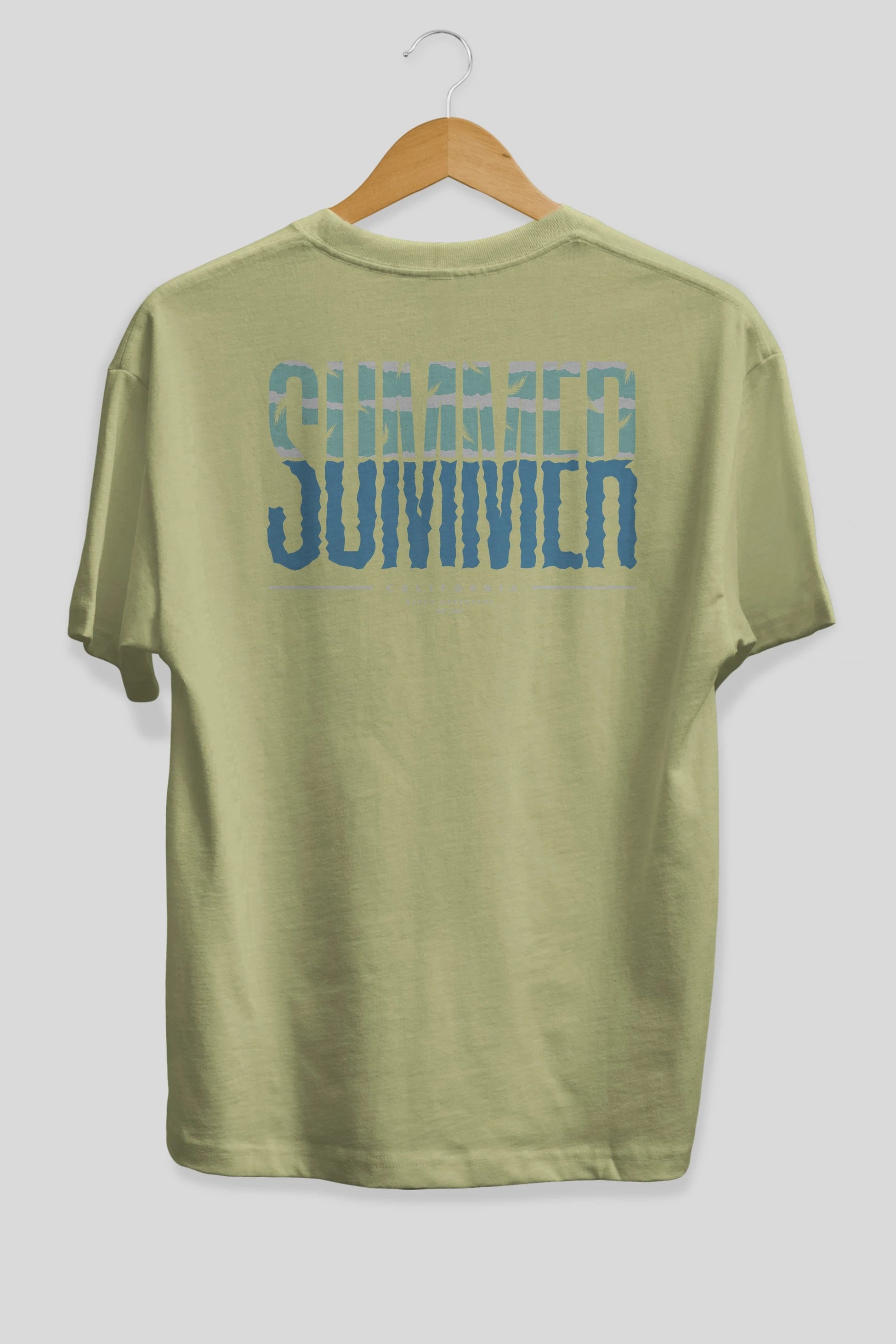 Summer California Arka Baskılı Oversize t-shirt Erkek Kadın Unisex