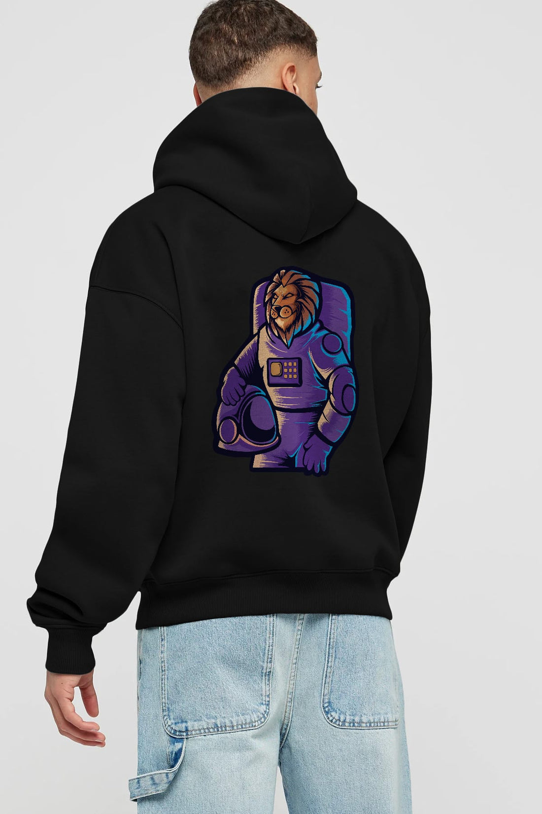 Astroking Arka Baskılı Hoodie Oversize Kapüşonlu Sweatshirt Erkek Kadın Unisex