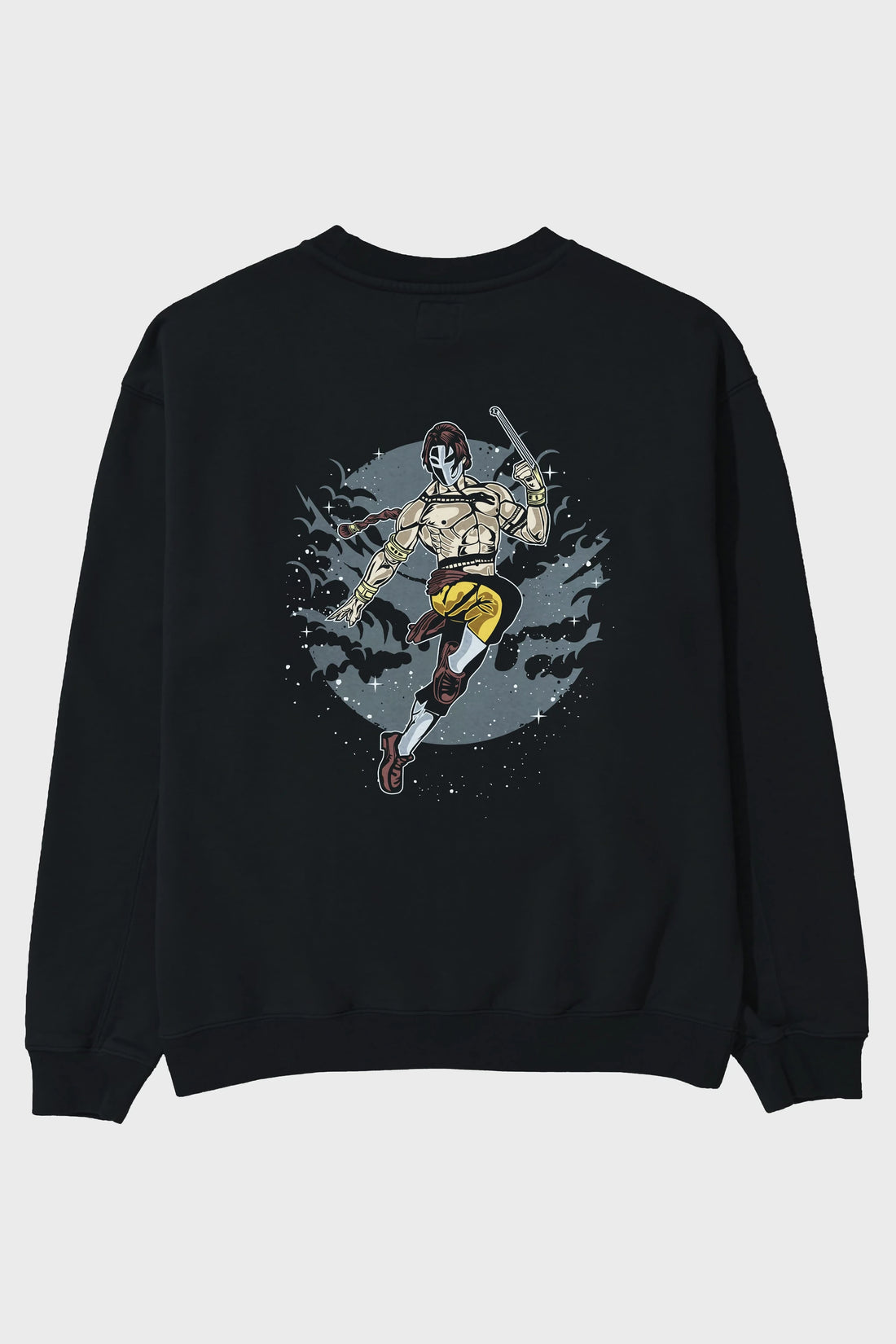 Vega Arka Baskılı Oversize Sweatshirt Erkek Kadın Unisex