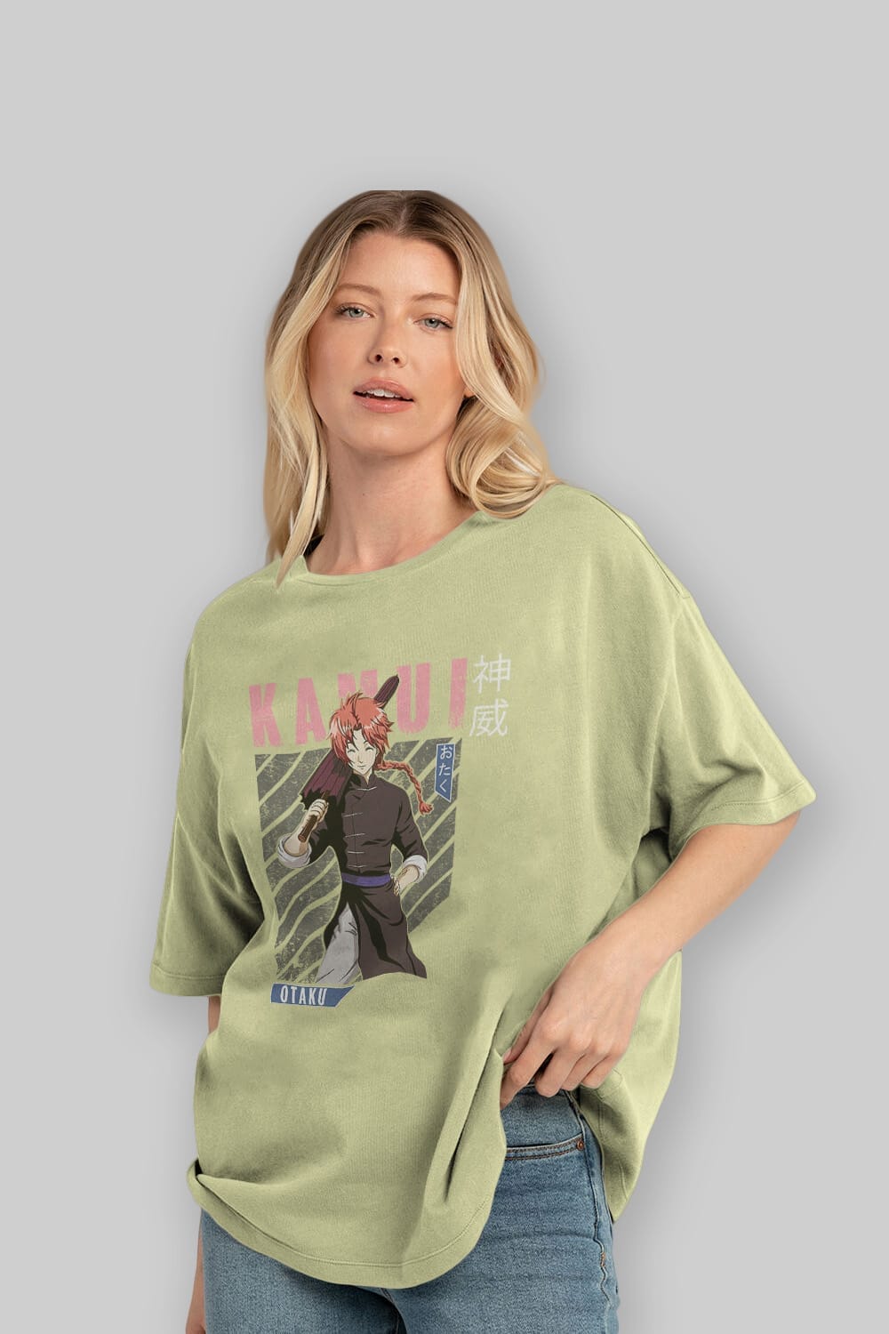 Kamui GINTAMA 1 Anime Ön Baskılı Oversize t-shirt %100 pamuk Erkek Kadın Unisex