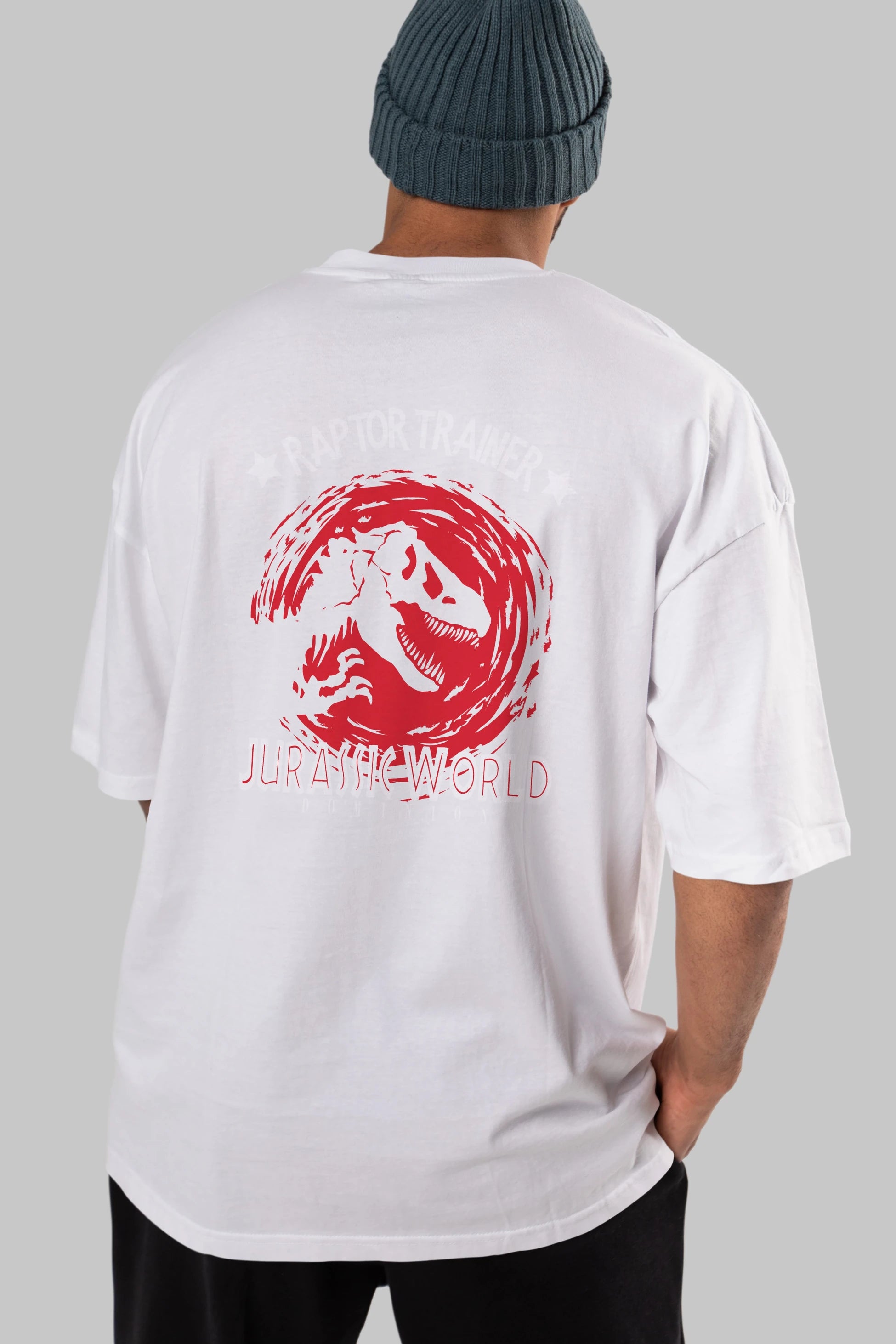 Jurassic Park (3) Arka Baskılı Oversize t-shirt Erkek Kadın Unisex %100 Pamuk Bisiklet Yaka tişort