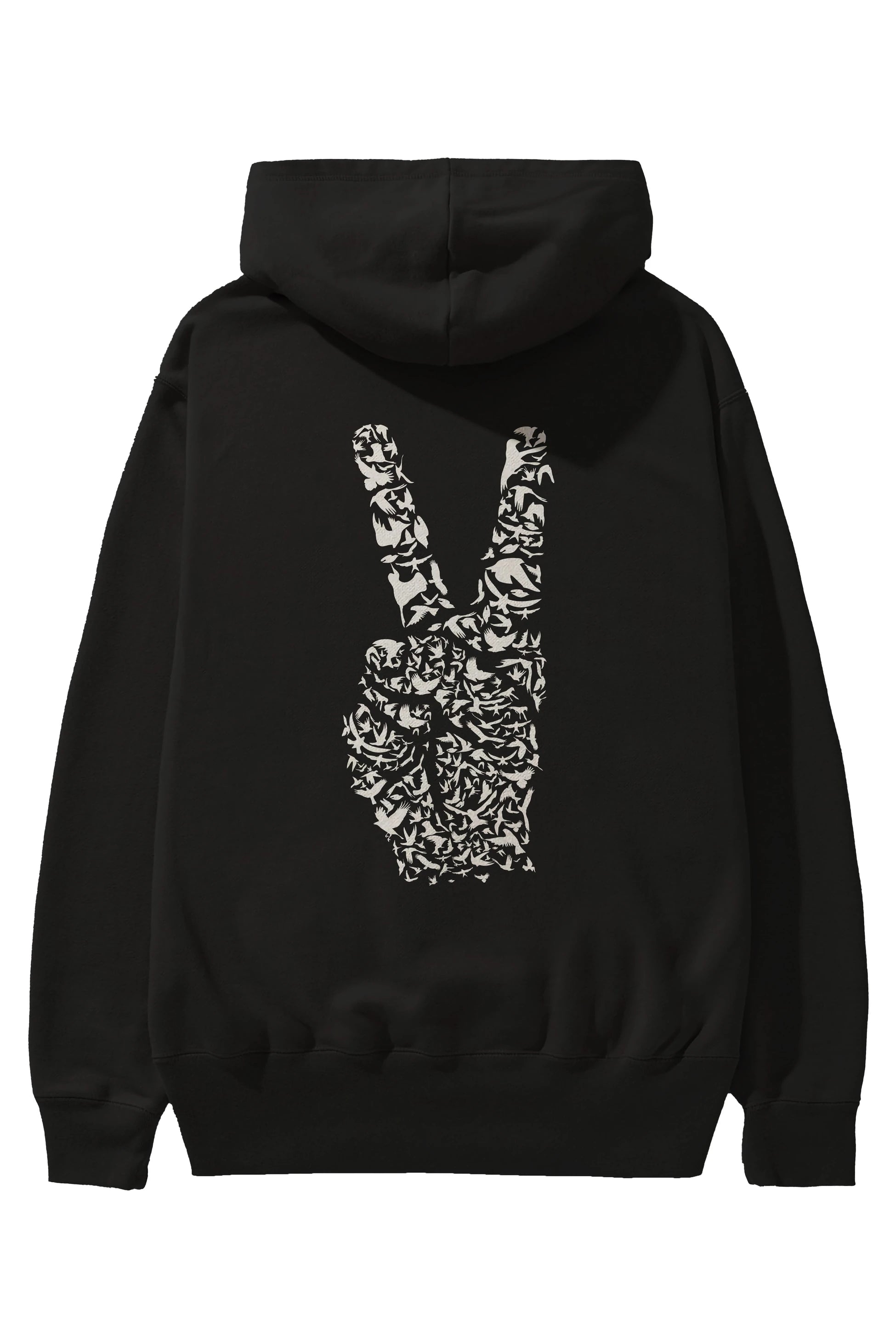 Peace Arka Baskılı Hoodie Oversize Kapüşonlu Sweatshirt Erkek Kadın Unisex