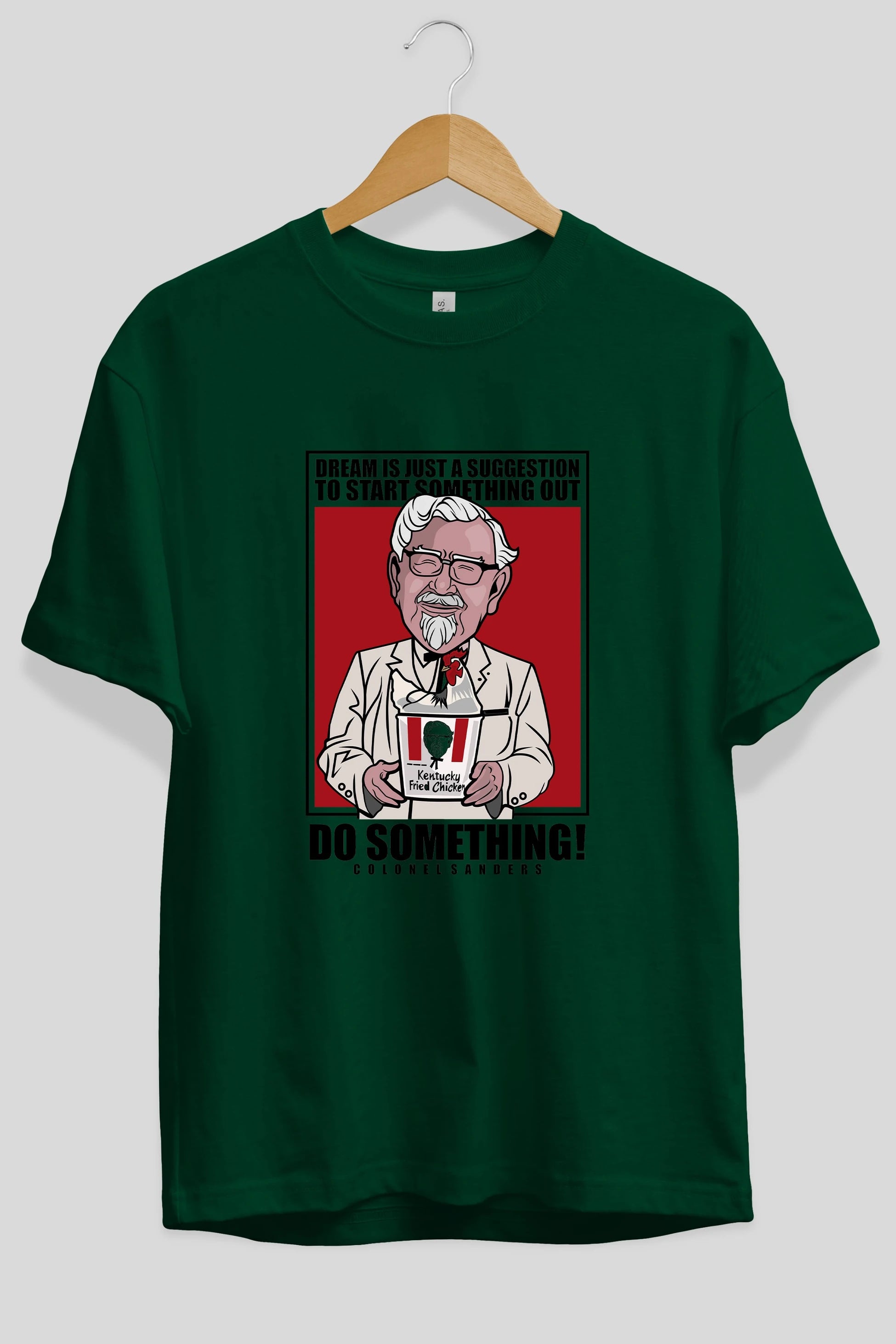 Colonel Sanders Ön Baskılı Oversize t-shirt Erkek Kadın Unisex %100 Pamuk tişort